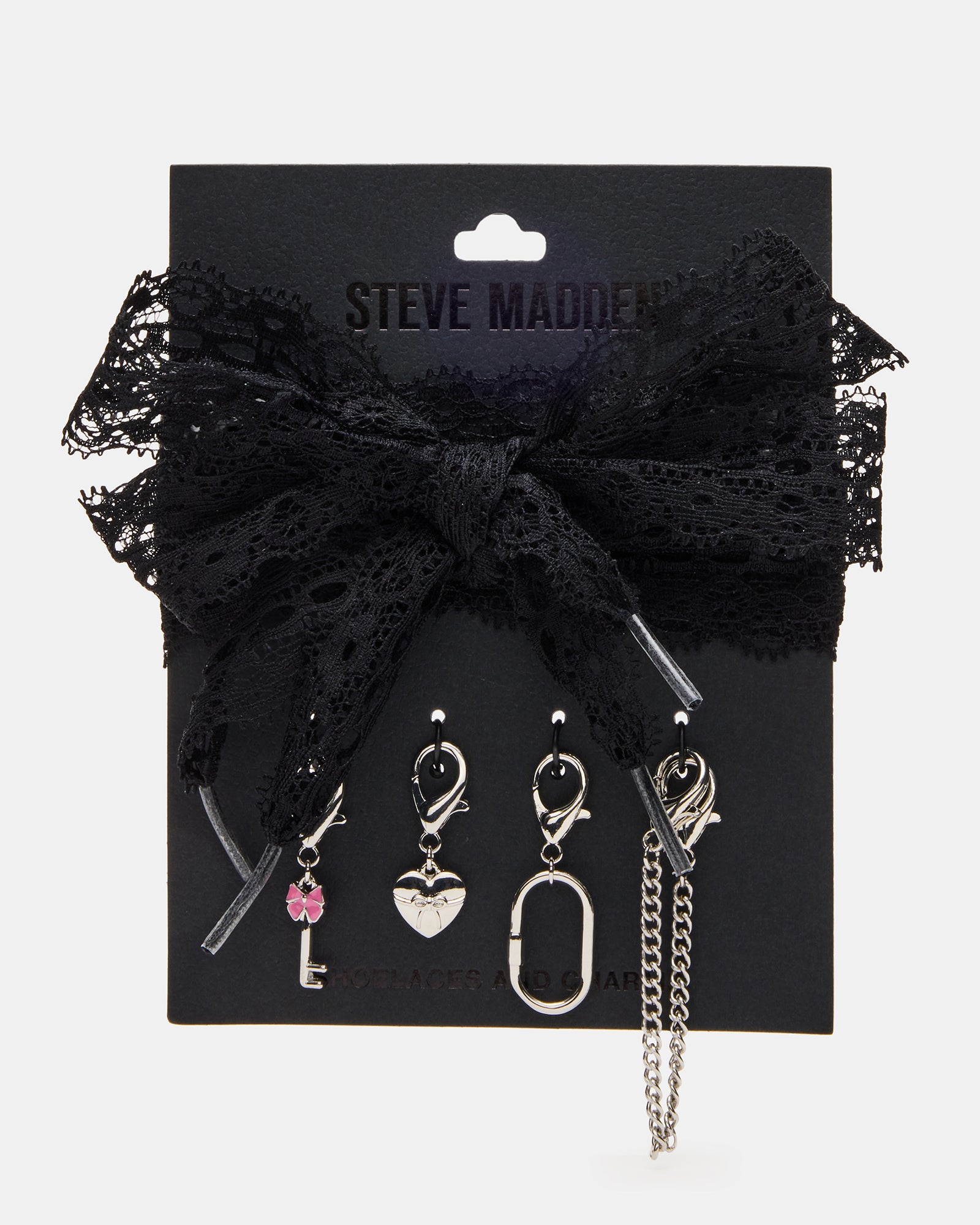 SHOE LACES AND CHARMS LACE BLACK-Cool A Warm