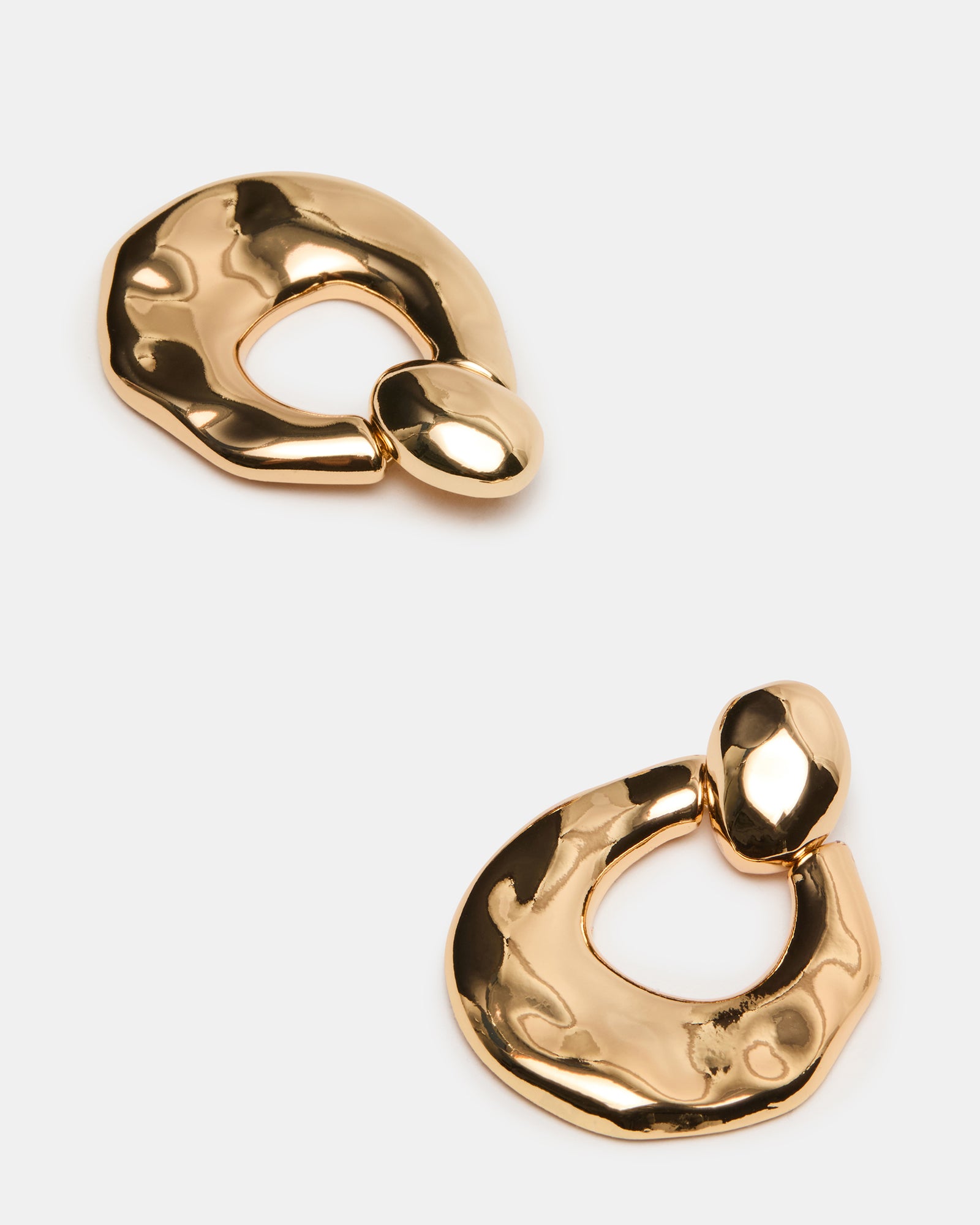 DOOR KNOCKER EARRINGS GOLD-Cool A Warm