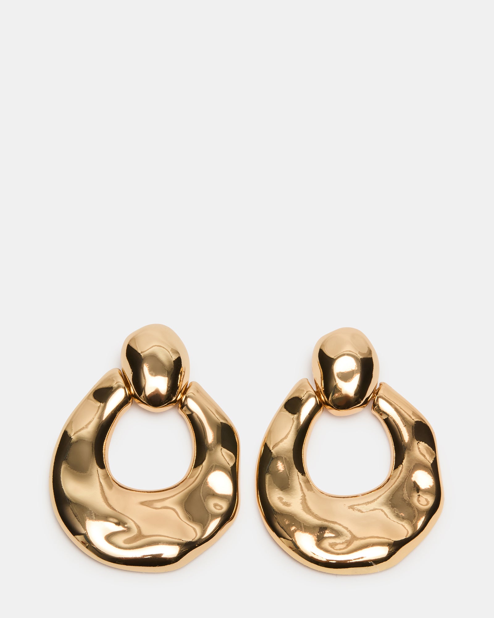 DOOR KNOCKER EARRINGS GOLD-Cool A Warm