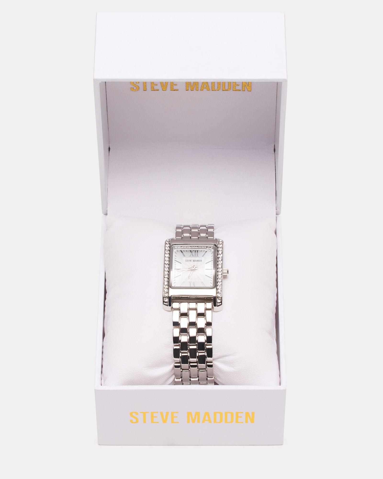 WOMEN'S SQUARE STAINLESS STEEL WATCH SILVER-Cool A Warm