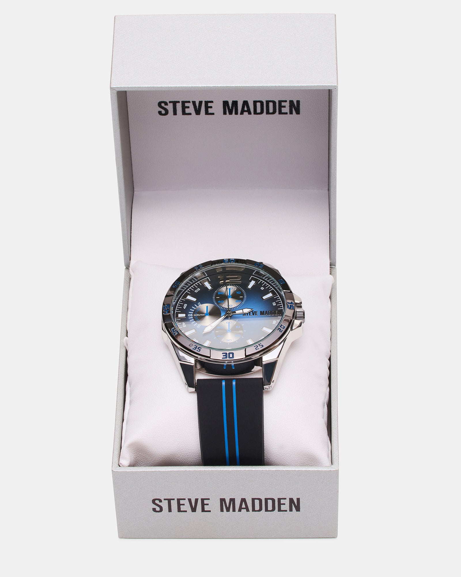 MEN'S ALLOY WATCH BLACK/BLUE-Cool A Warm