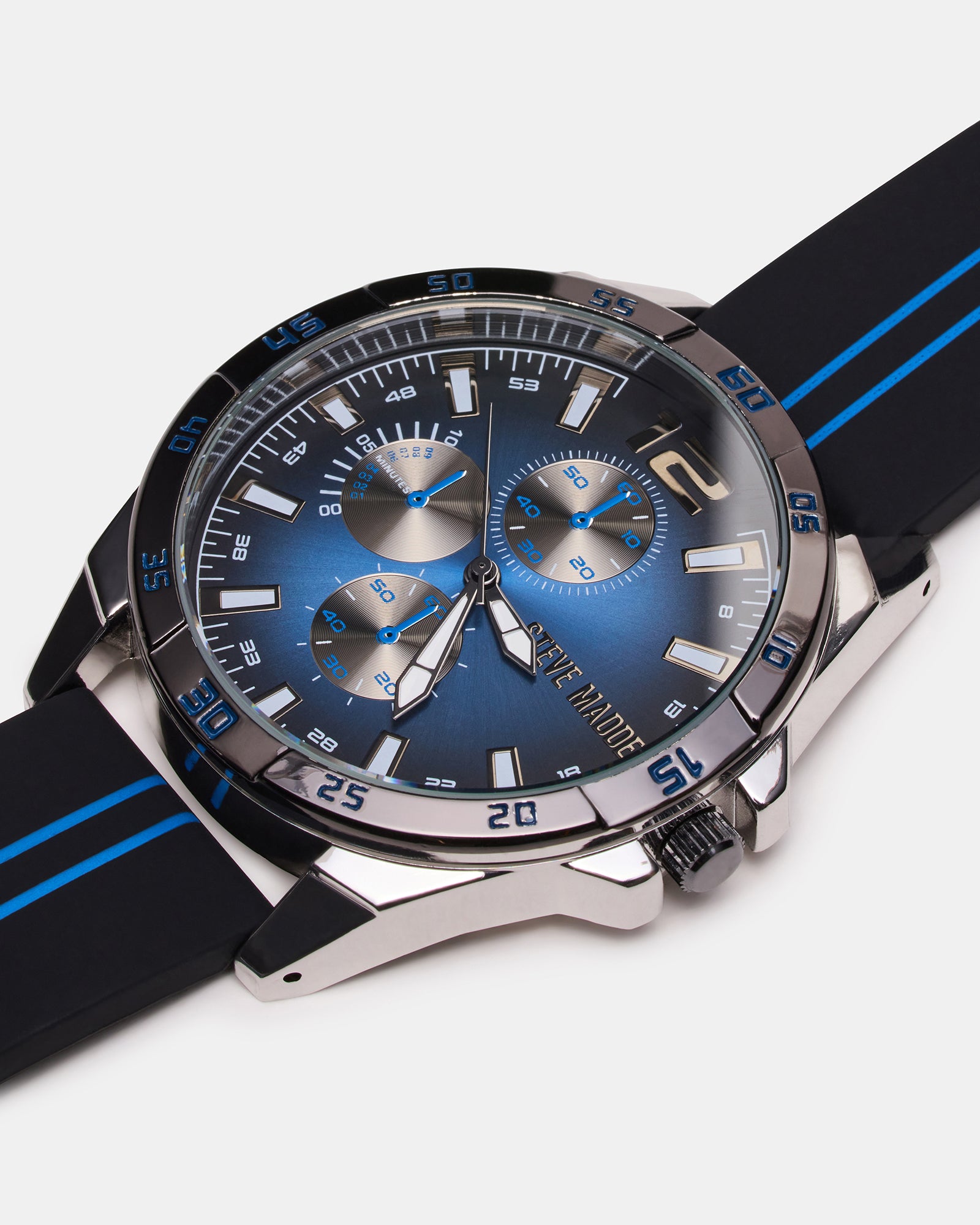 MEN'S ALLOY WATCH BLACK/BLUE-Cool A Warm
