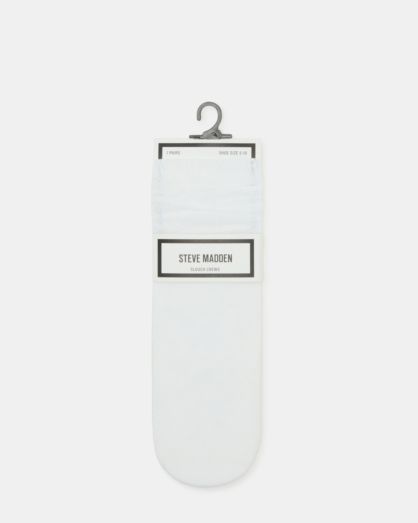 FISHNET SLOUCHY CREW SOCKS WHITE-Cool A Warm