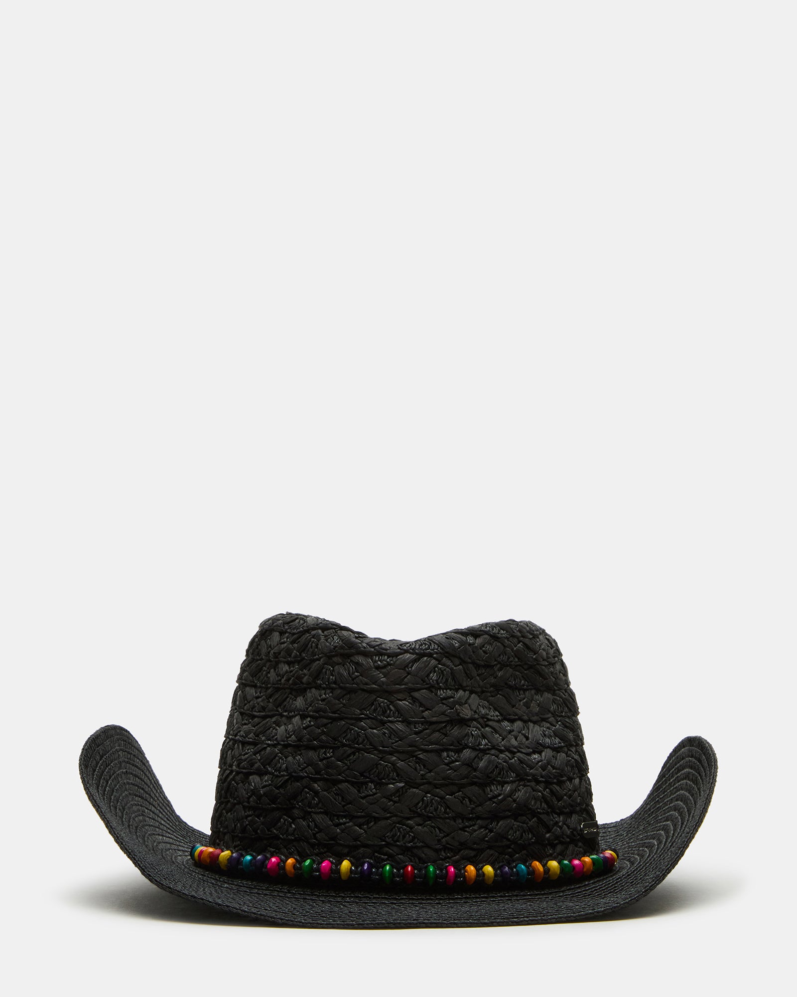 BEADED TRIM WESTERN HAT BLACK-Cool A Warm