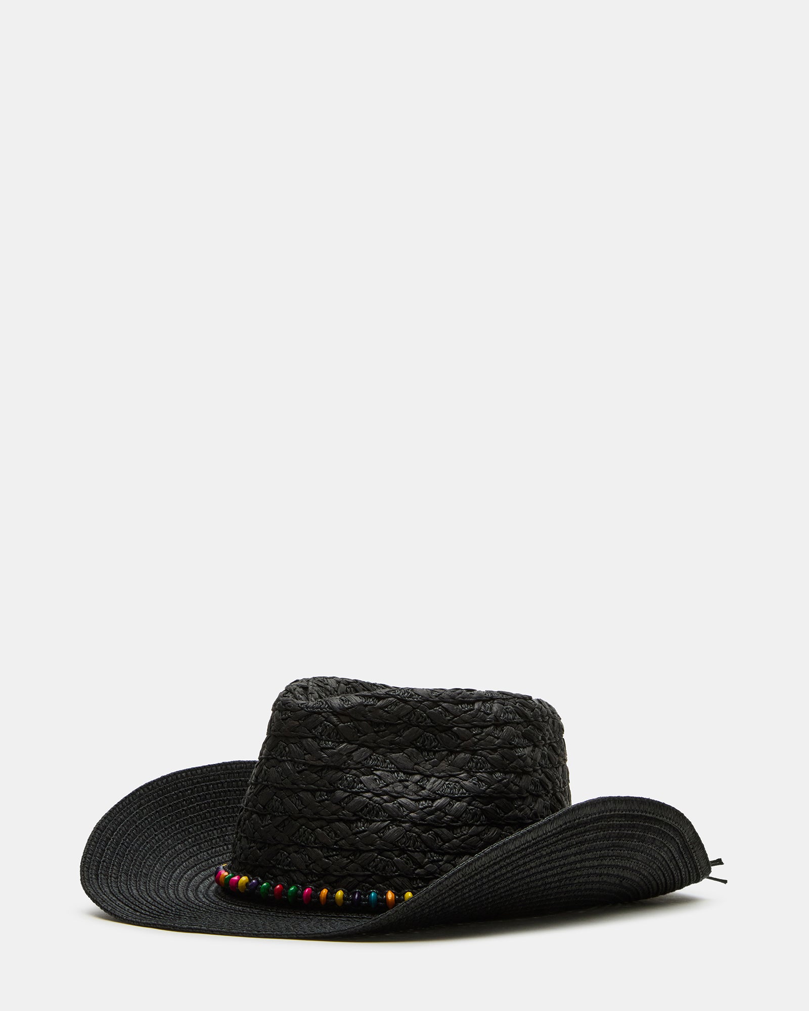BEADED TRIM WESTERN HAT BLACK-Cool A Warm