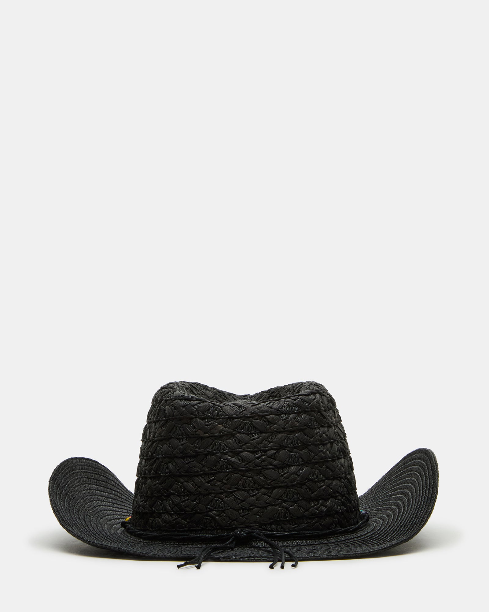 BEADED TRIM WESTERN HAT BLACK-Cool A Warm