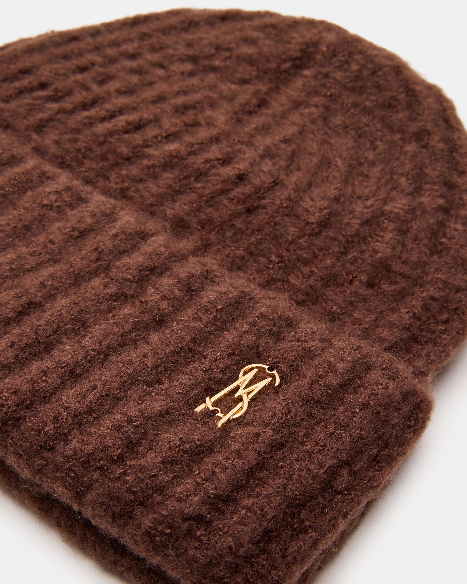 LOGO BEANIE DARK BROWN-Cool A Warm