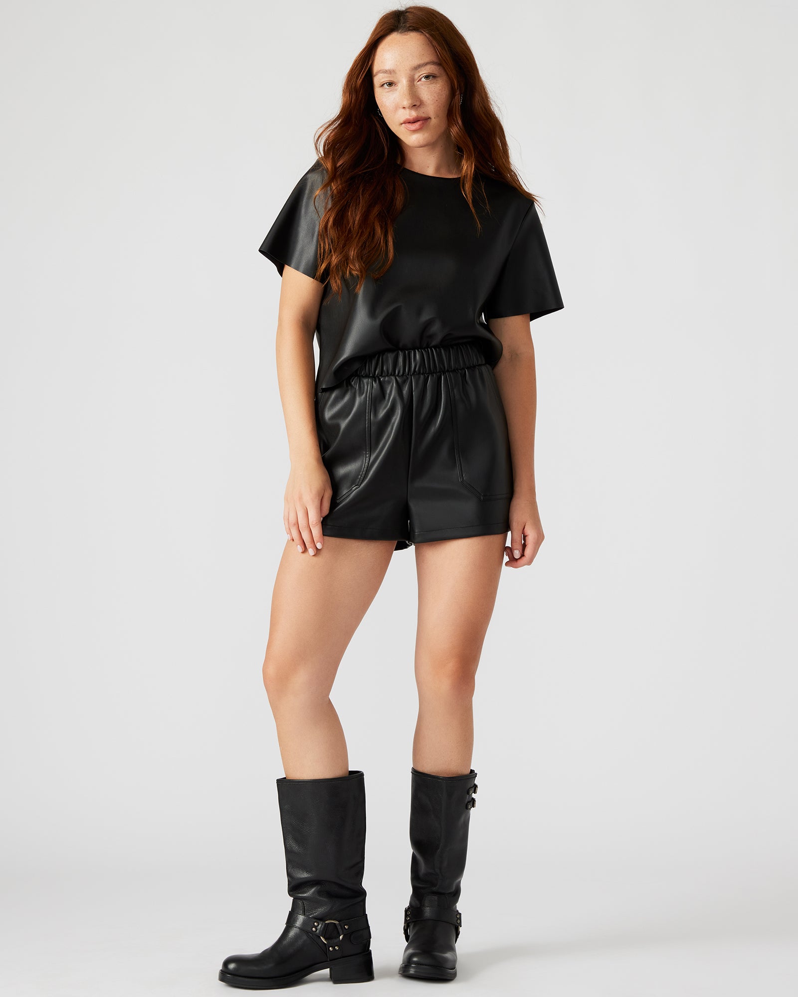 FAUX THE RECORD SHORT BLACK-Cool A Warm