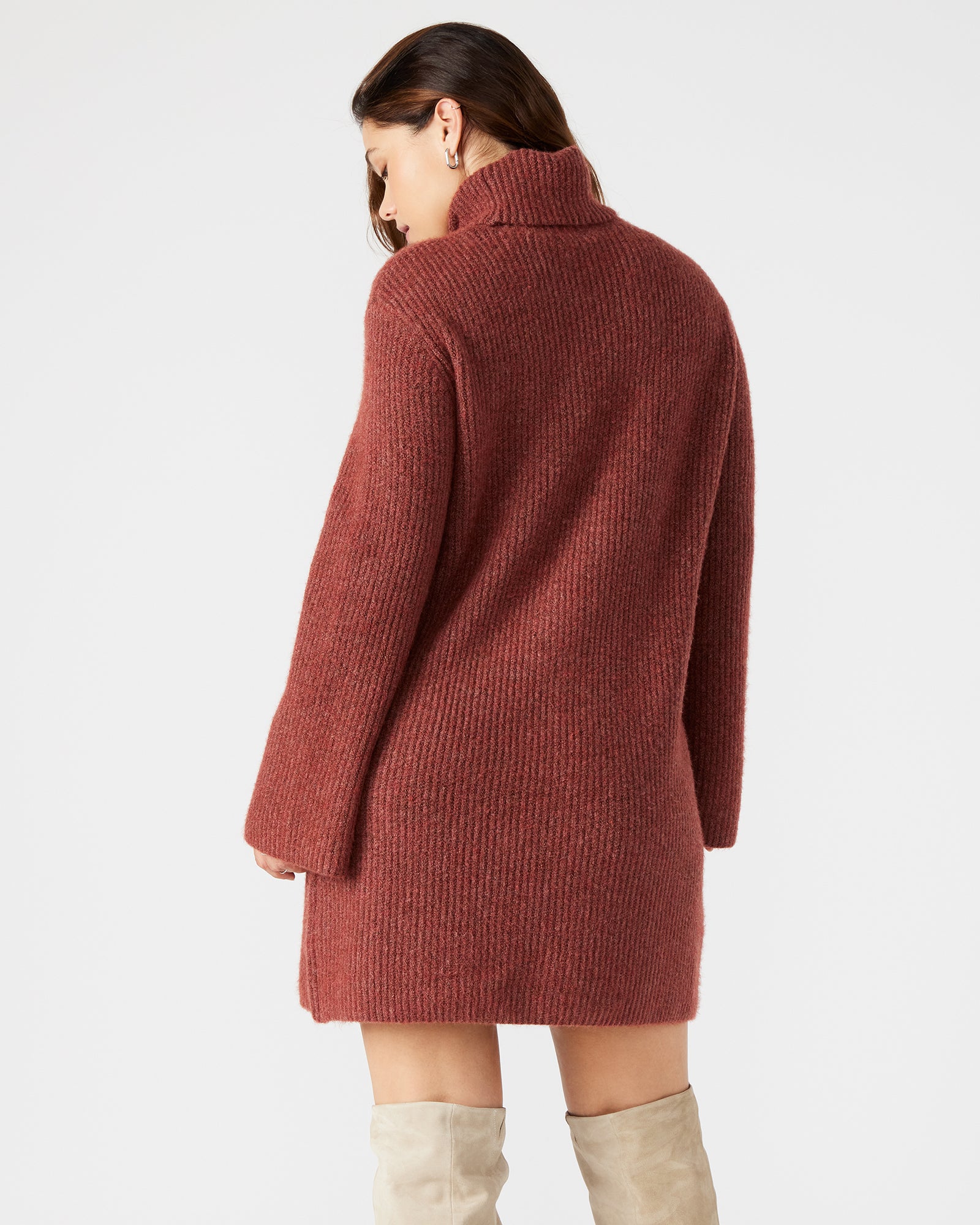 ABBIE SWEATER DRESS RUST-Cool A Warm