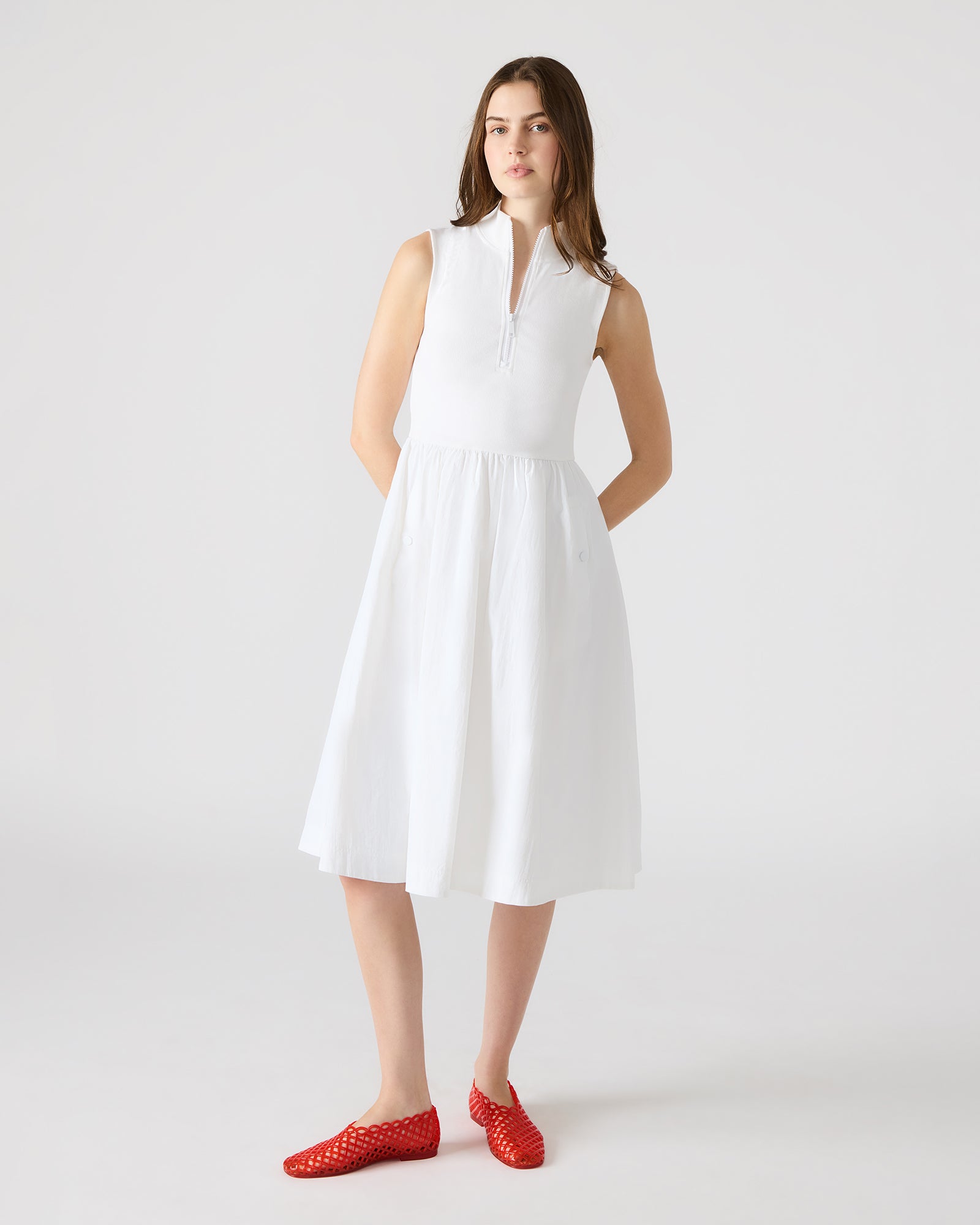 BERLIN DRESS WHITE-Cool A Warm