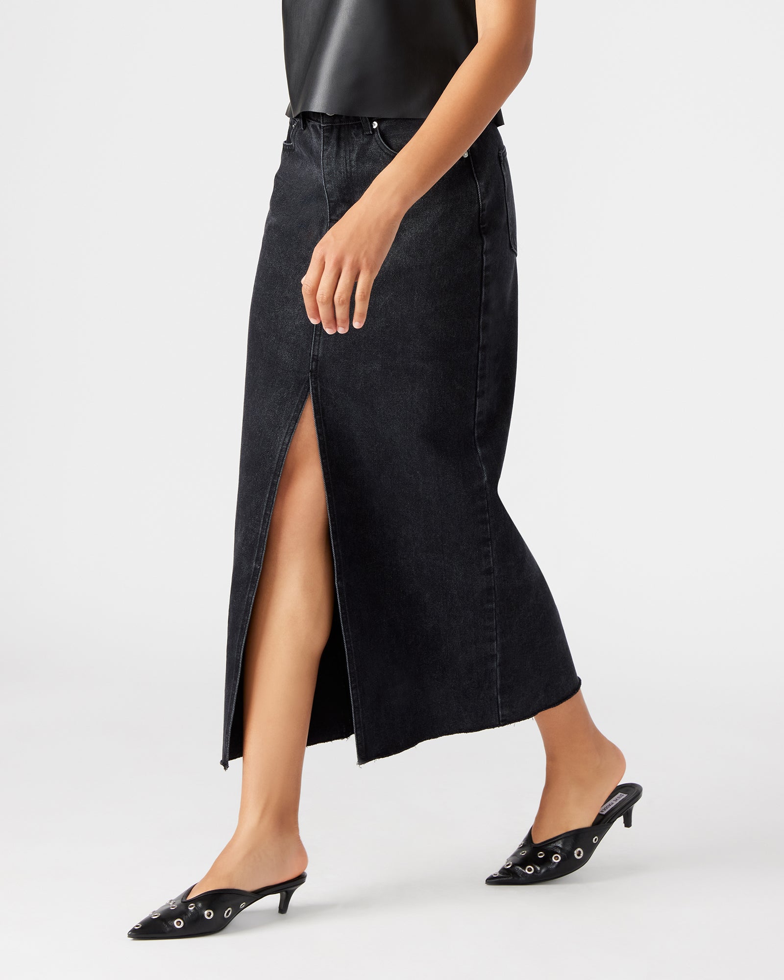 AVANI DENIM SKIRT BLACK-Cool A Warm