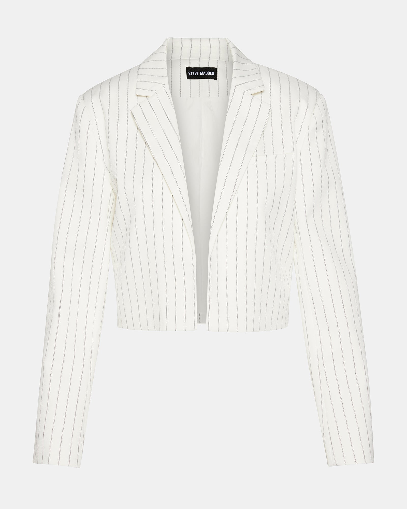 RUPI CROPPED BLAZER WHITE/BLACK-Cool A Warm