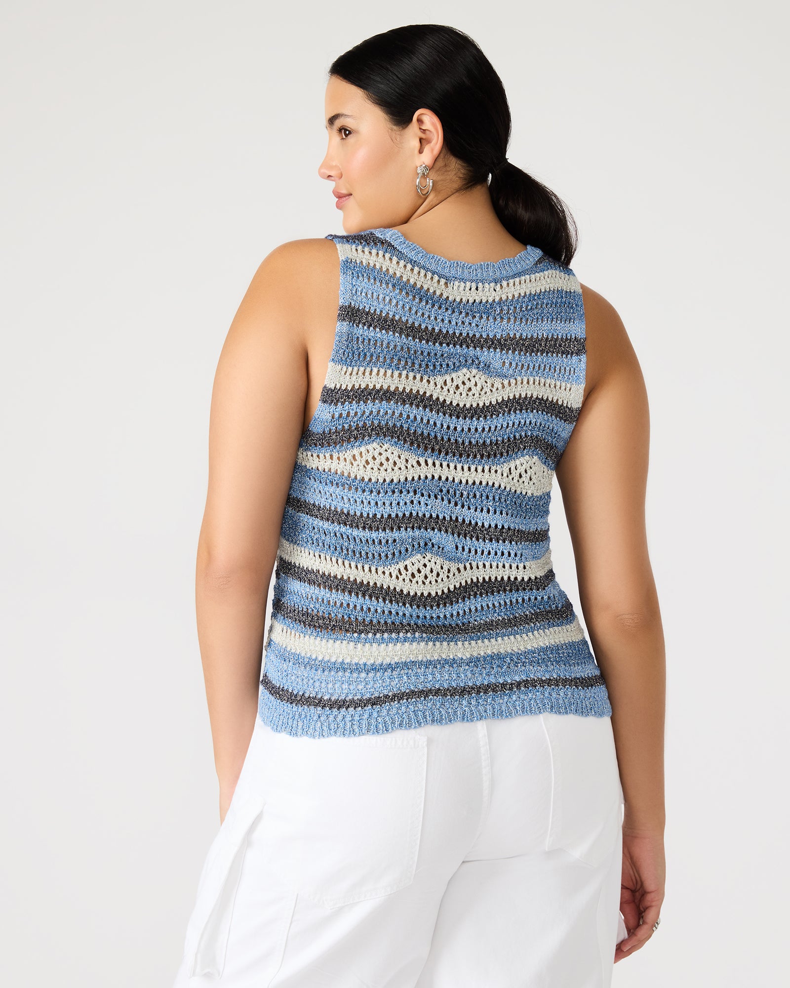 HANNAH TOP BLUE MULTI-Cool A Warm