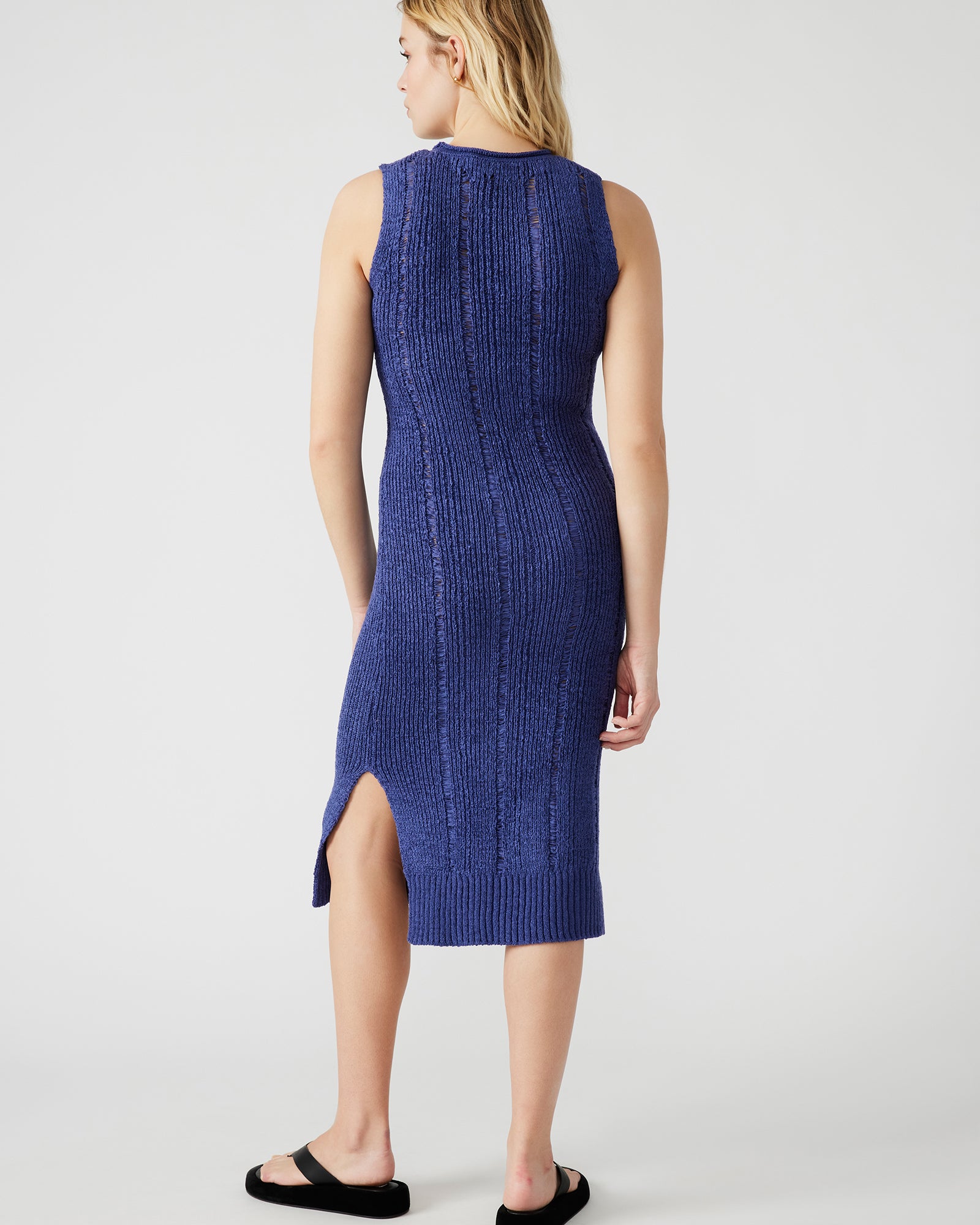 AMIRAH SWEATER DRESS BLUE-Cool A Warm