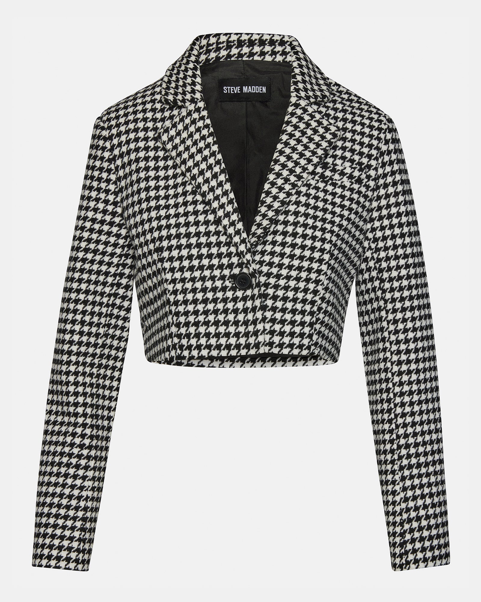 RUPI CROPPED BLAZER BLACK/WHITE-Cool A Warm