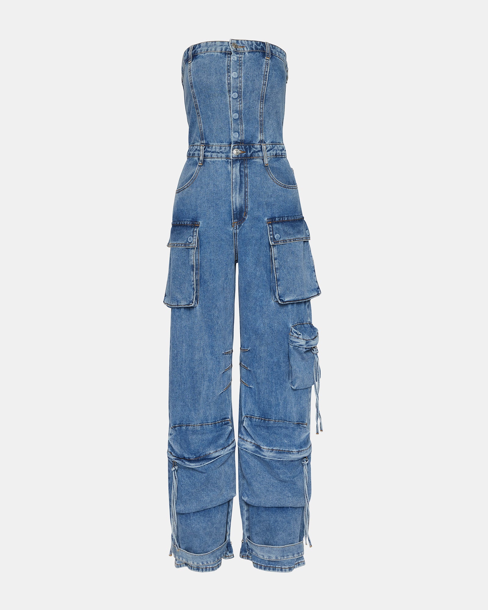 DUO DENIM JUMPSUIT-Cool A Warm