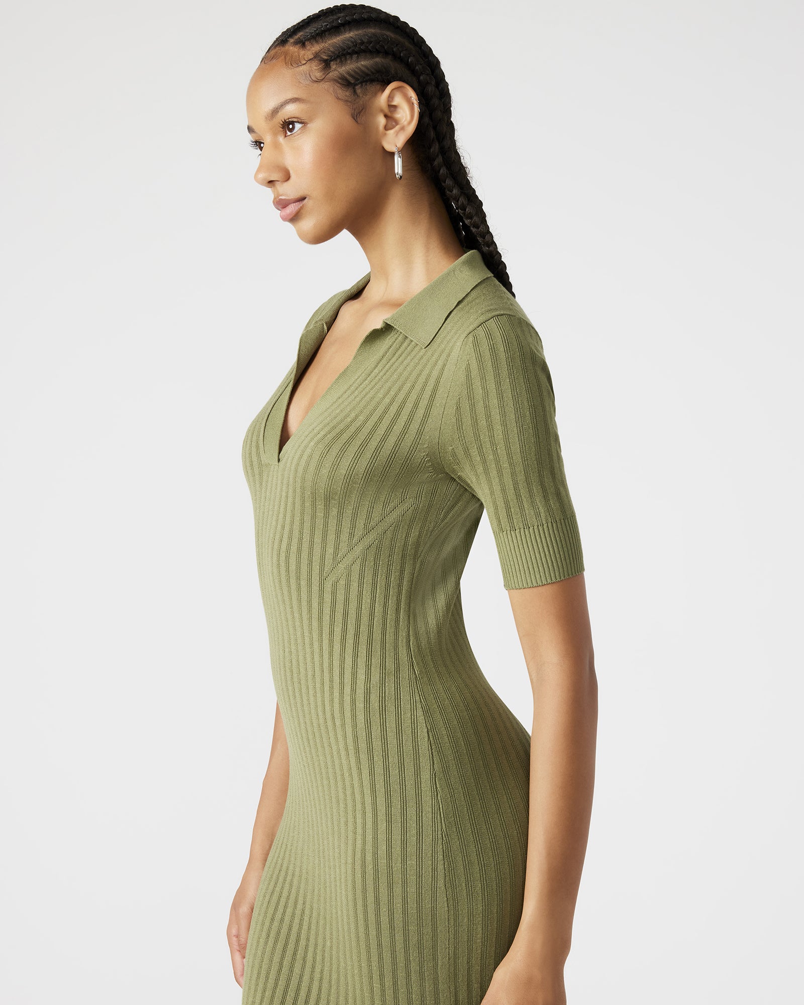 LINDY DRESS OLIVE-Cool A Warm