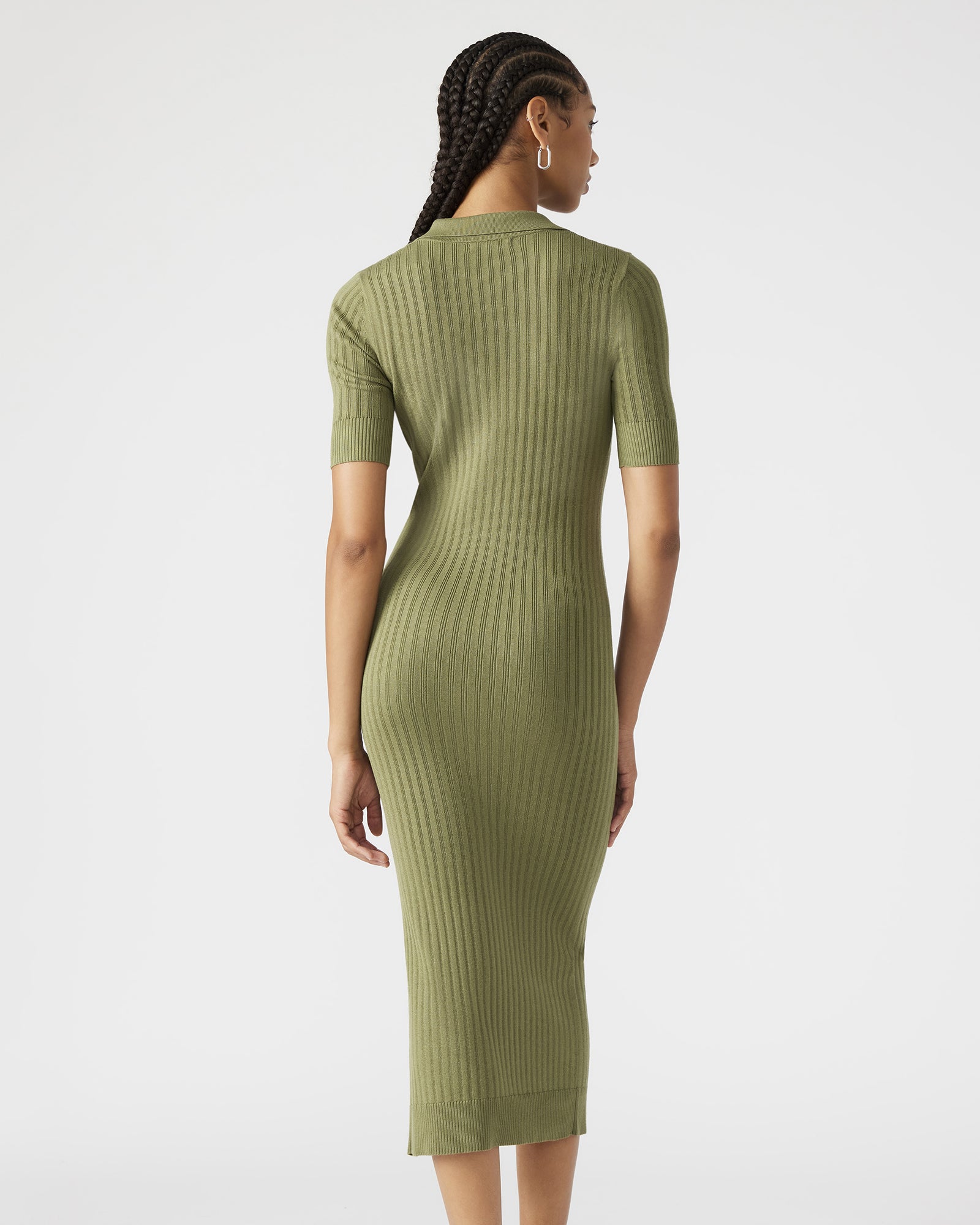 LINDY DRESS OLIVE-Cool A Warm