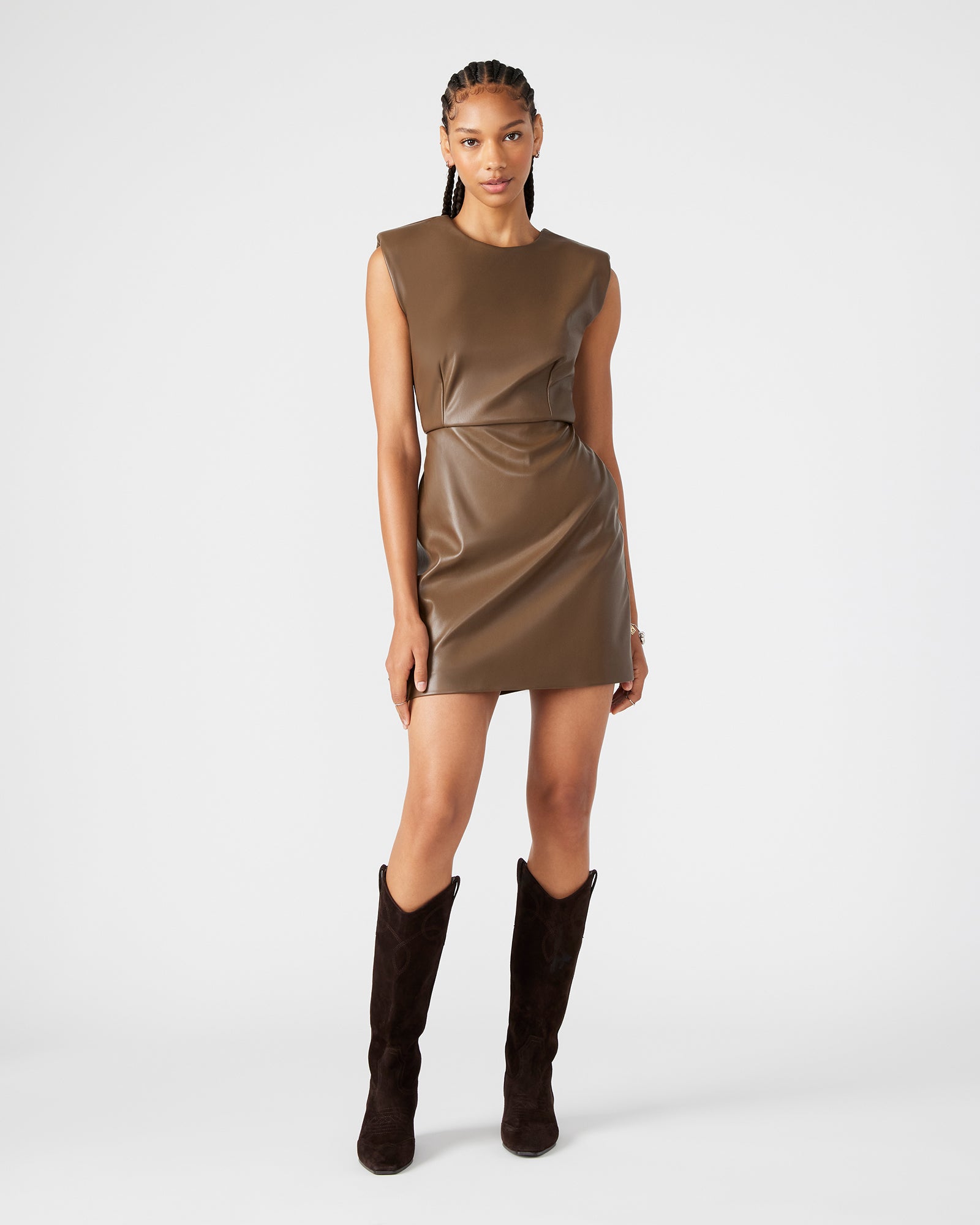 BELEN DRESS BROWN-Cool A Warm
