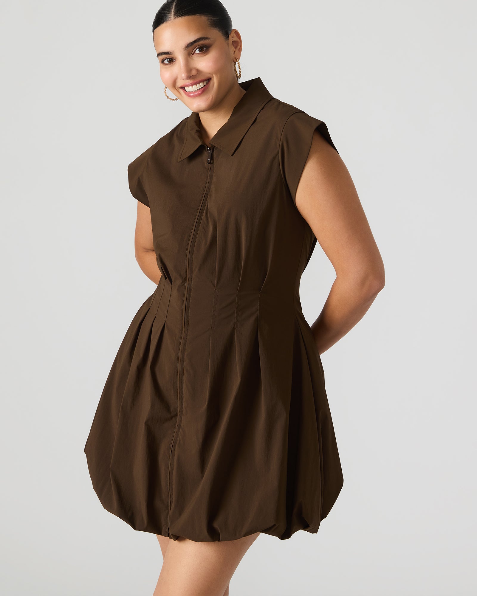 DYANNE DRESS DARK ESPRESSO-Cool A Warm