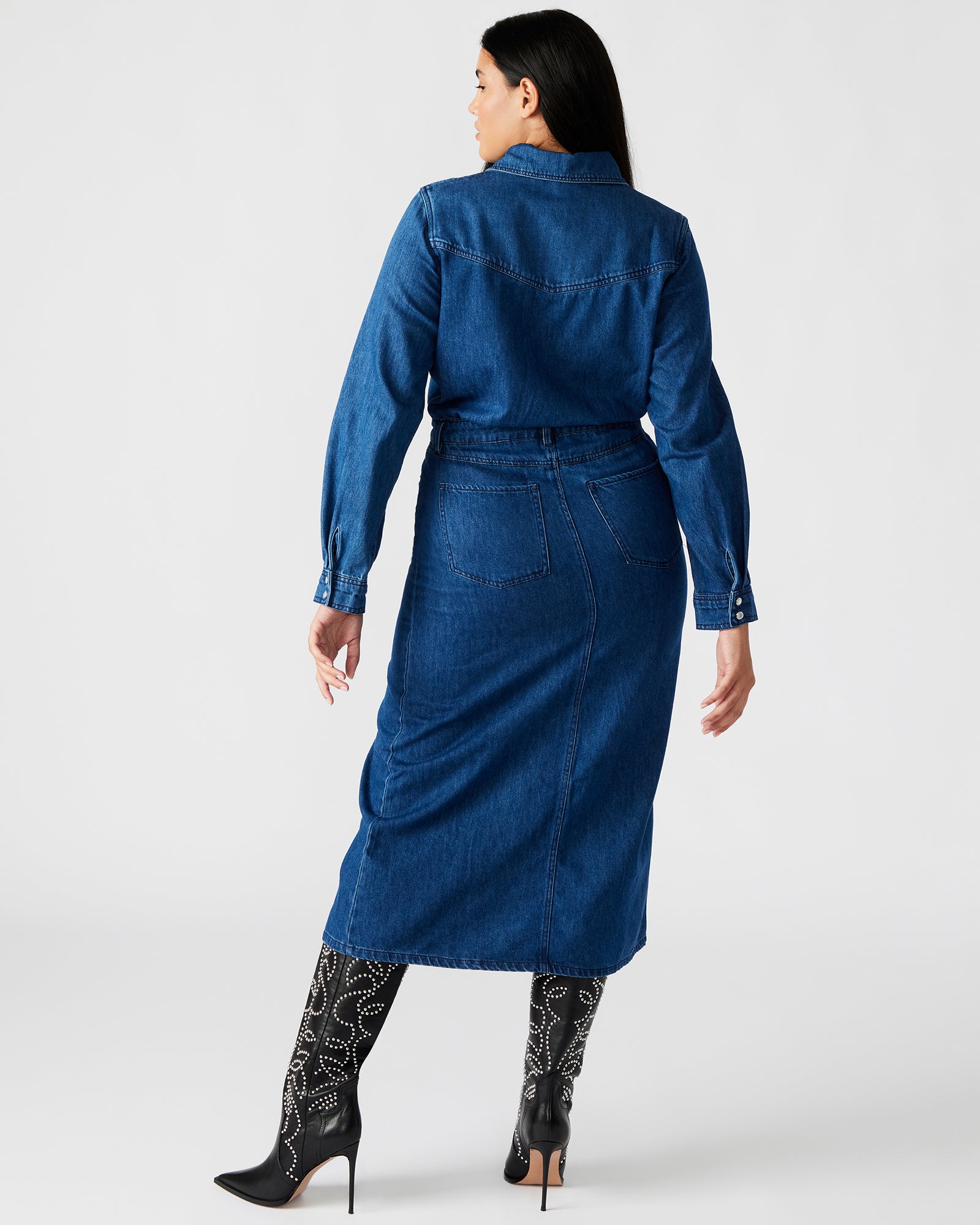 DAKODA DENIM DRESS-Cool A Warm