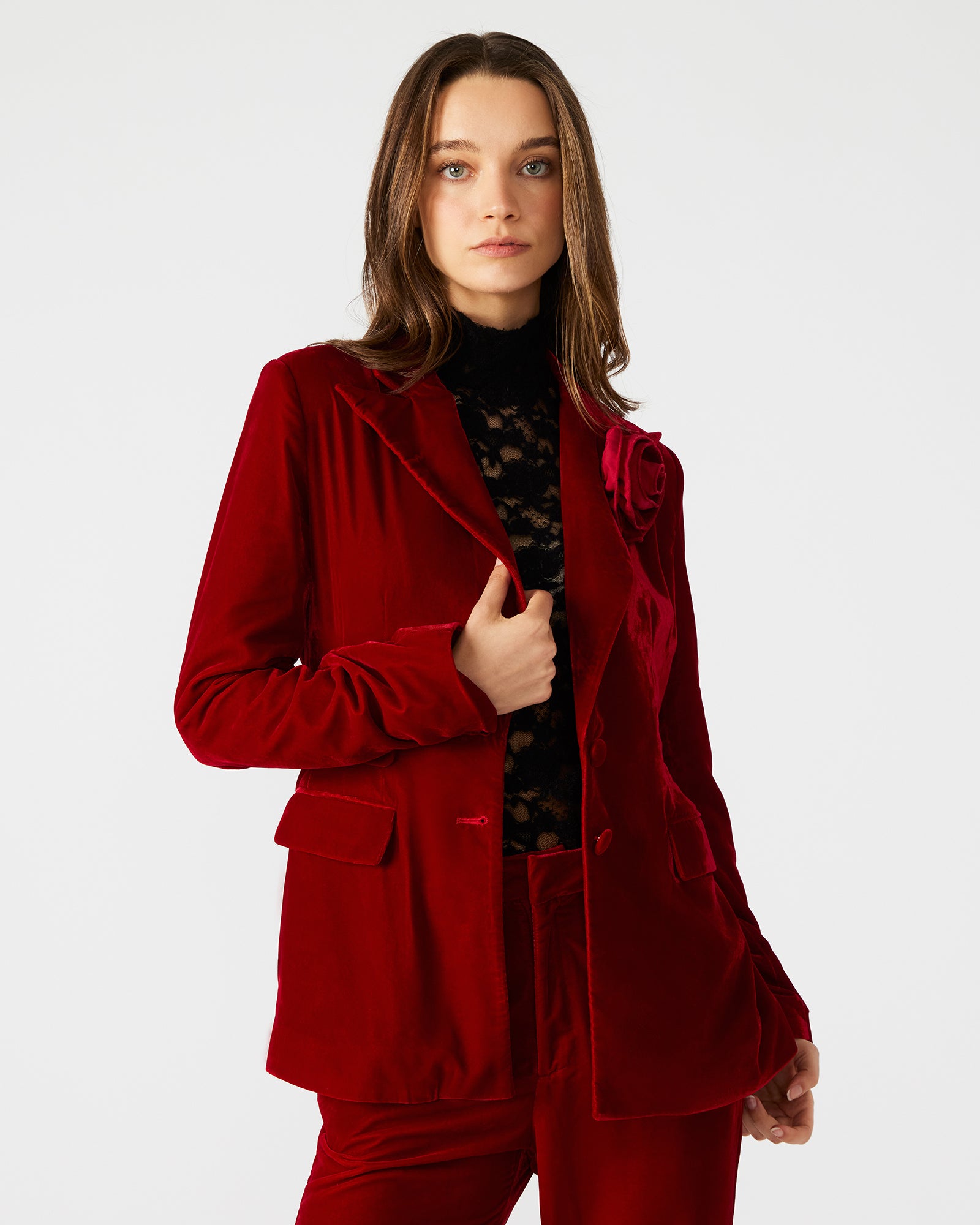 MERENE BLAZER RED-Cool A Warm