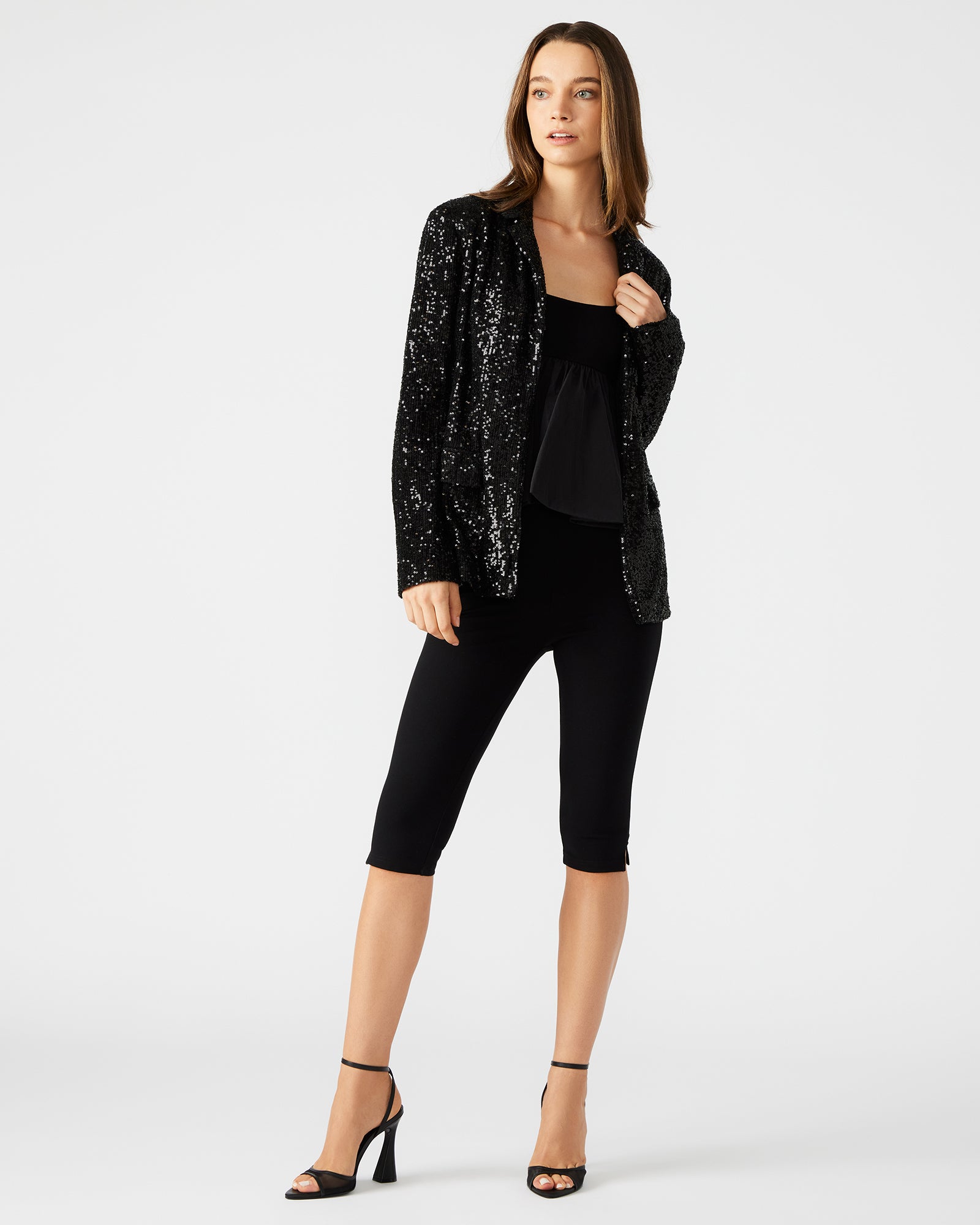 PAYTON SEQUIN BLAZER BLACK-Cool A Warm