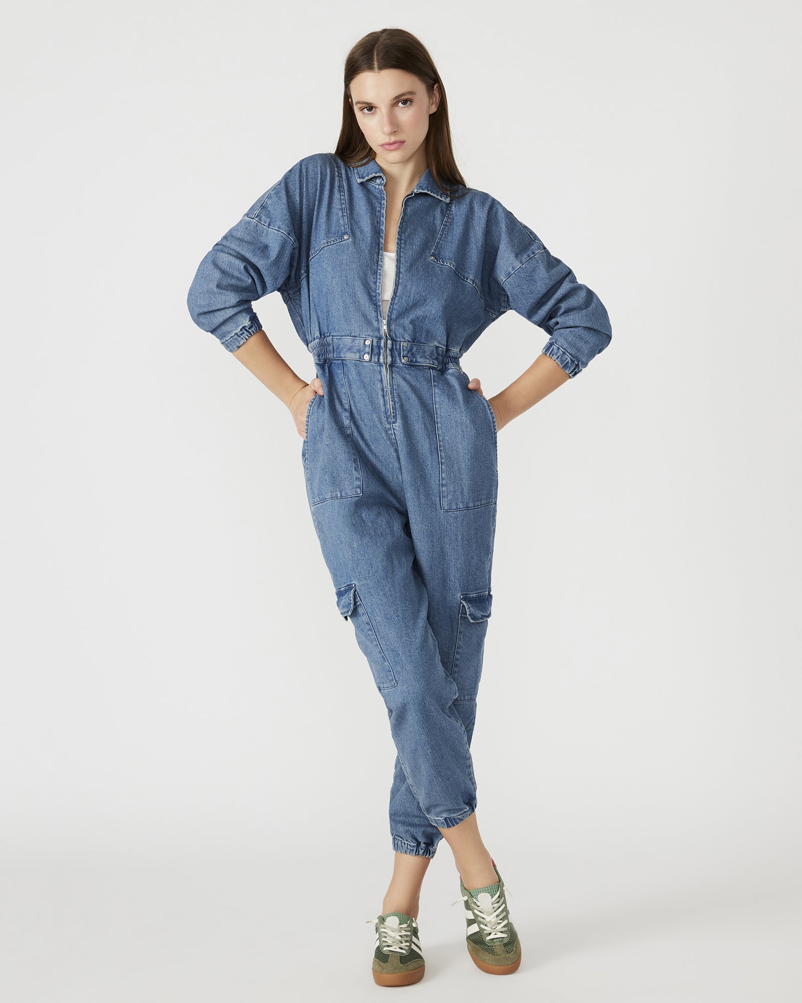 TRISTA DENIM JUMPSUIT-Cool A Warm