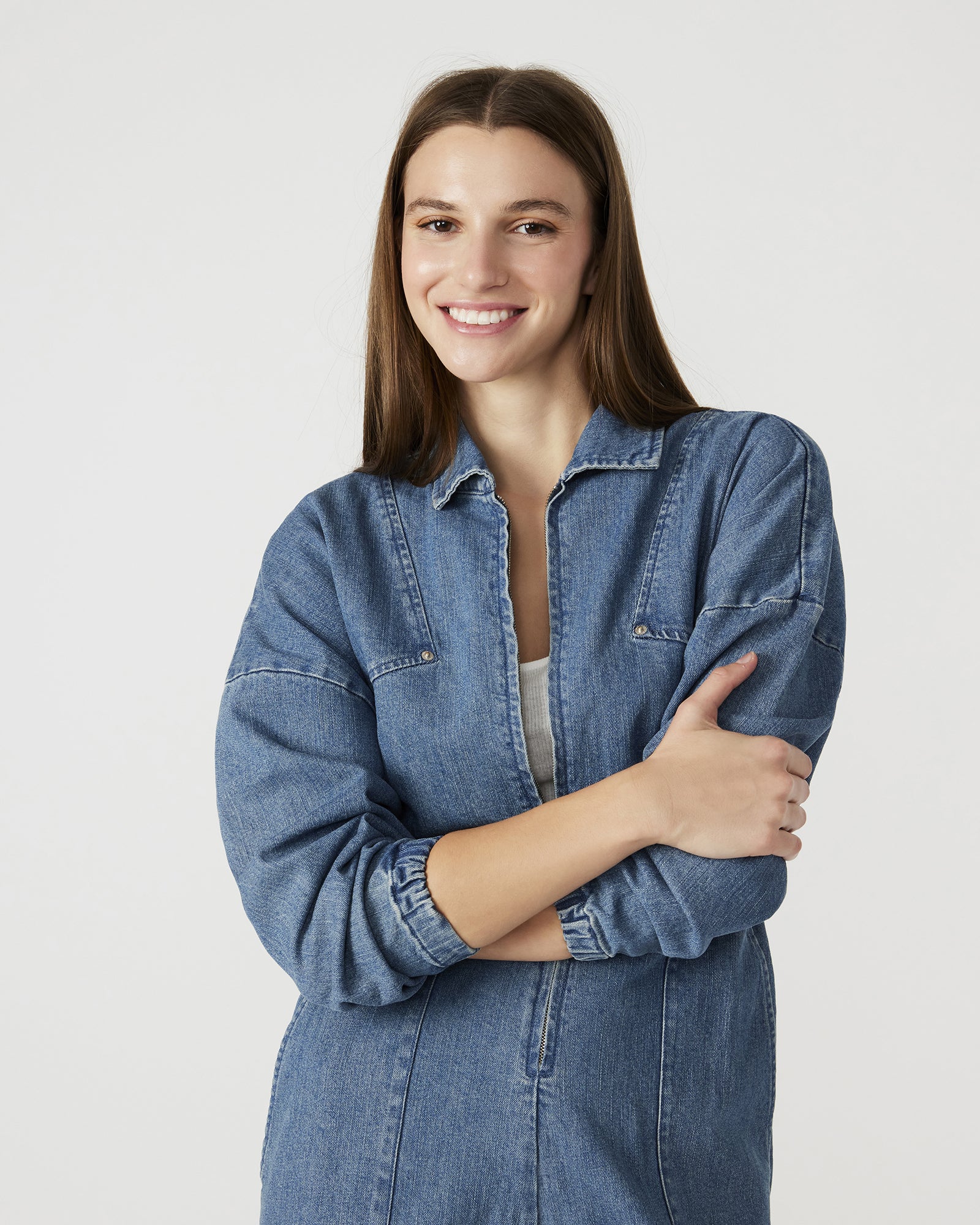 TRISTA DENIM JUMPSUIT-Cool A Warm