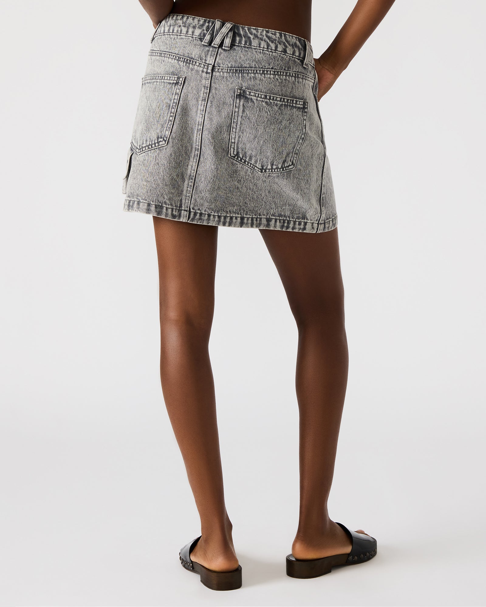 ABACO DENIM SKIRT LIGHT GREY-Cool A Warm