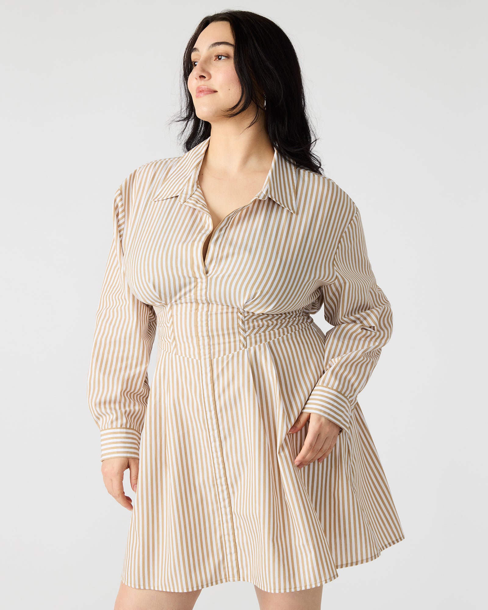 ARIA DRESS TAUPE-Cool A Warm