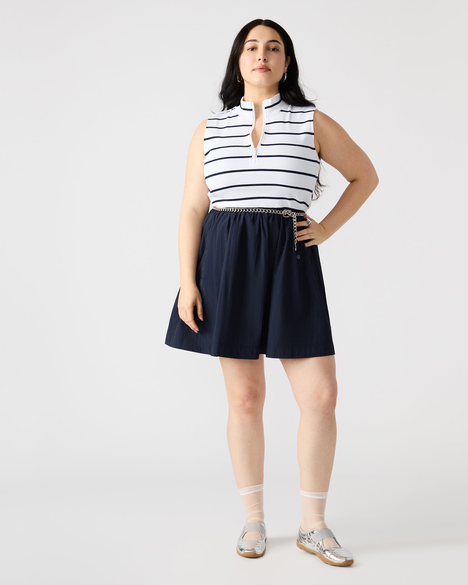 LYON DRESS NAVY-Cool A Warm
