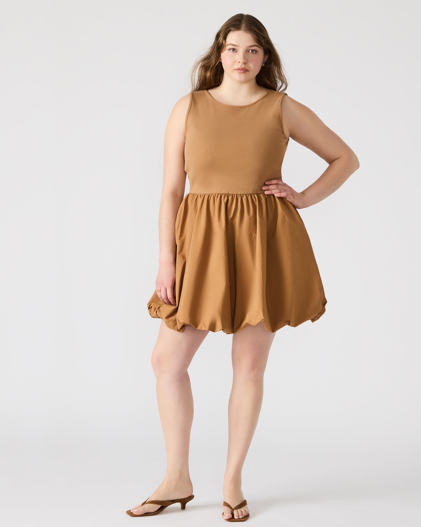 PALERMO DRESS CARAMEL-Cool A Warm