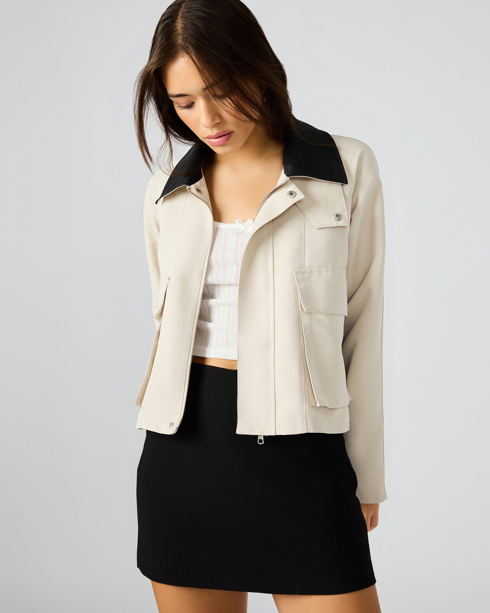JUSTINA BARN JACKET OATMEAL-Cool A Warm