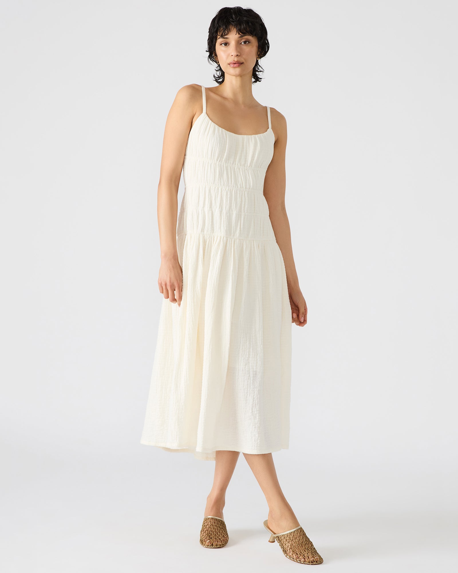 TOBY DRESS IVORY-Cool A Warm