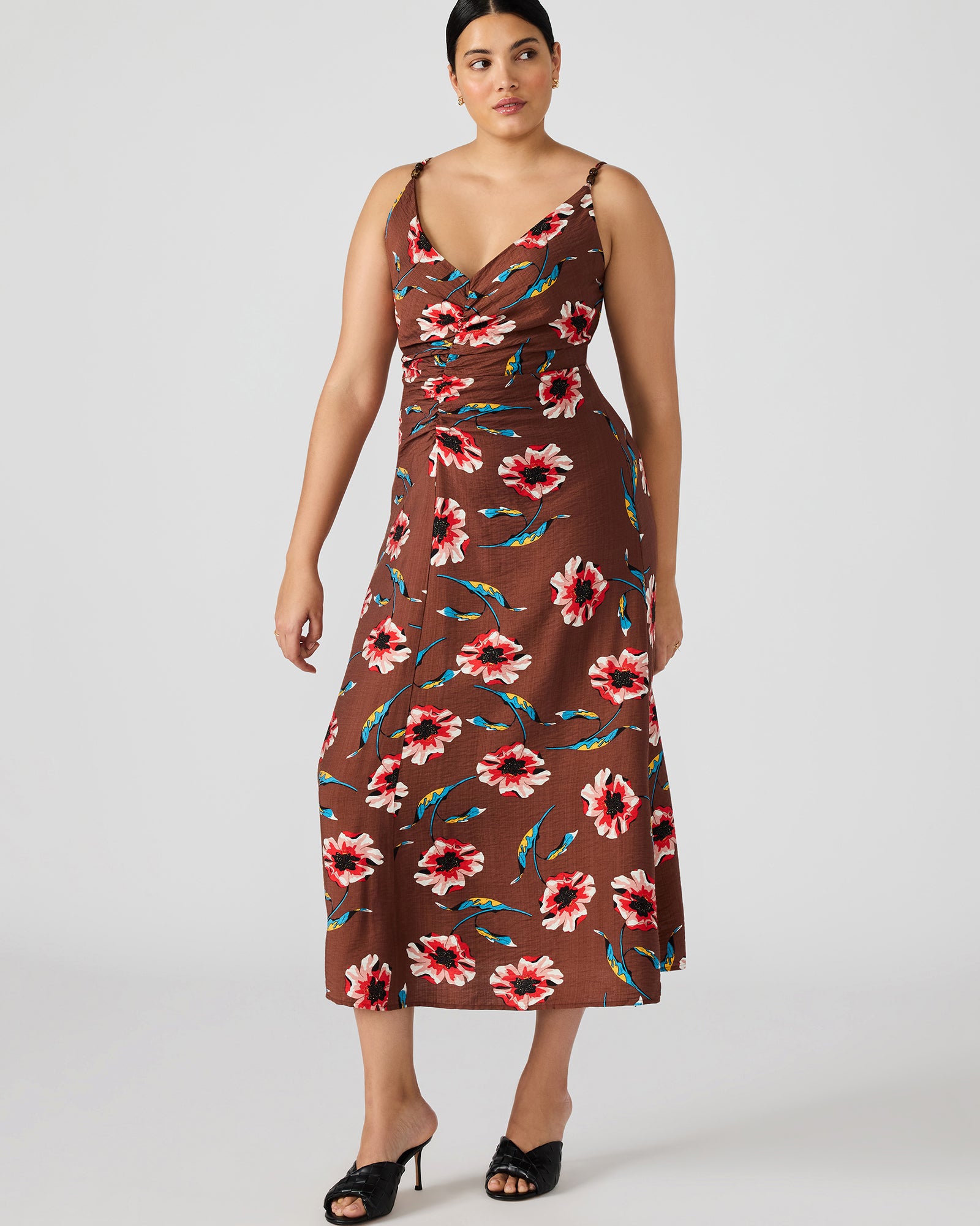 MONROE DRESS BROWN-Cool A Warm