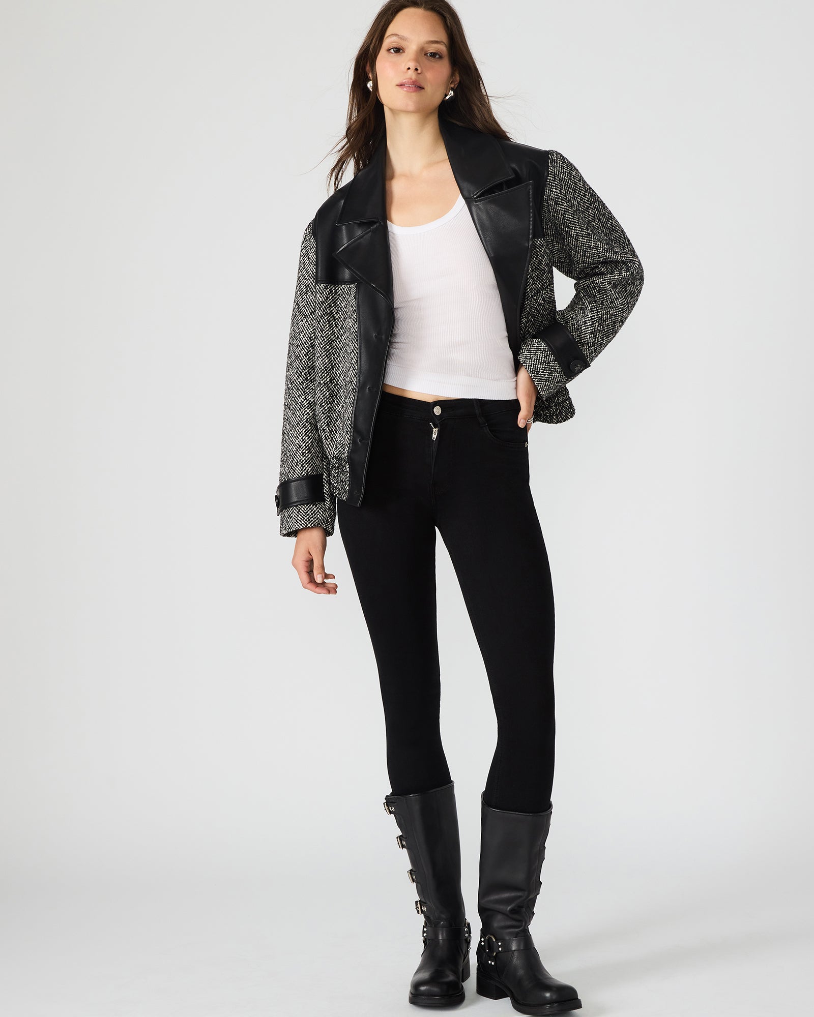 MERCEDES COAT BLACK MULTI-Cool A Warm