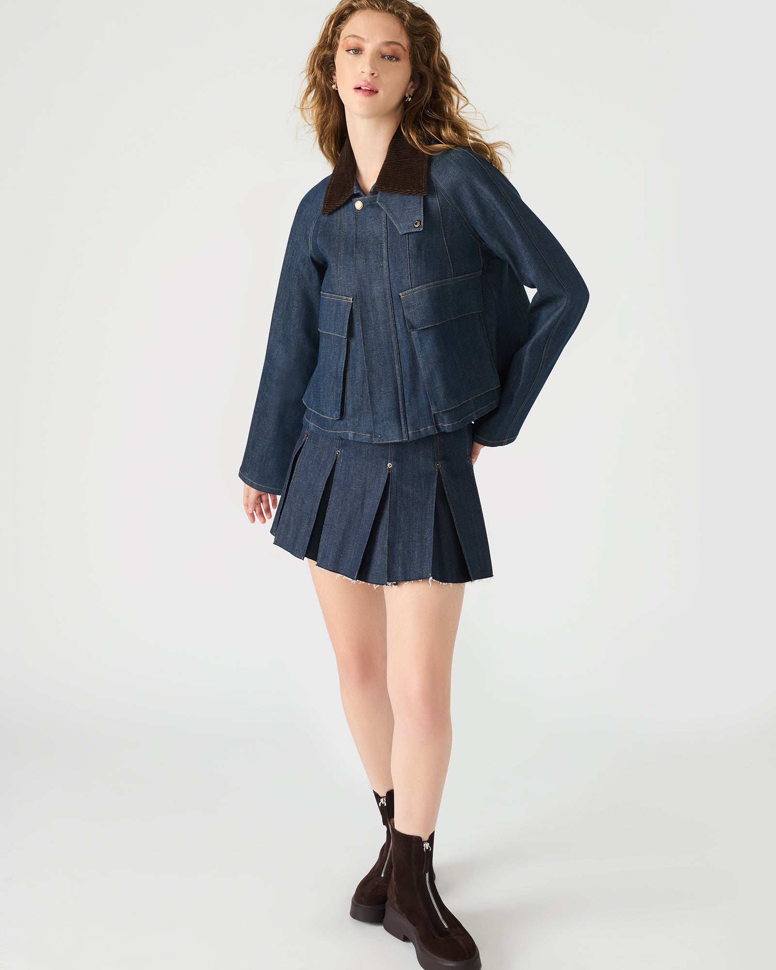 JUSTINA BARN JACKET DEEP INDIGO-Cool A Warm