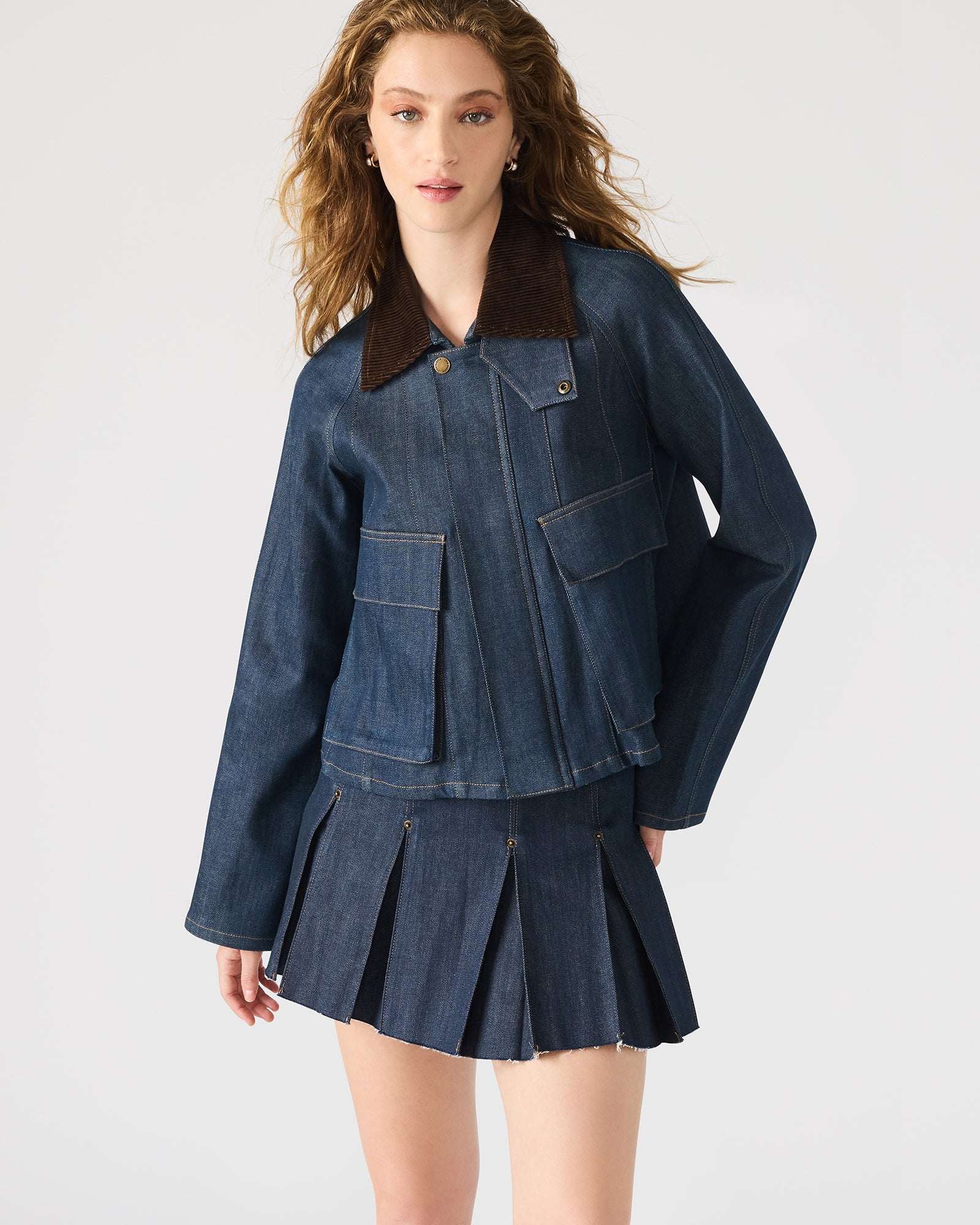 JUSTINA BARN JACKET DEEP INDIGO-Cool A Warm