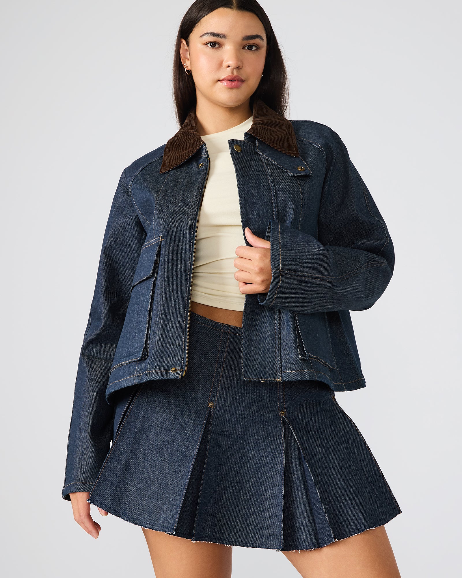 JUSTINA BARN JACKET DEEP INDIGO-Cool A Warm