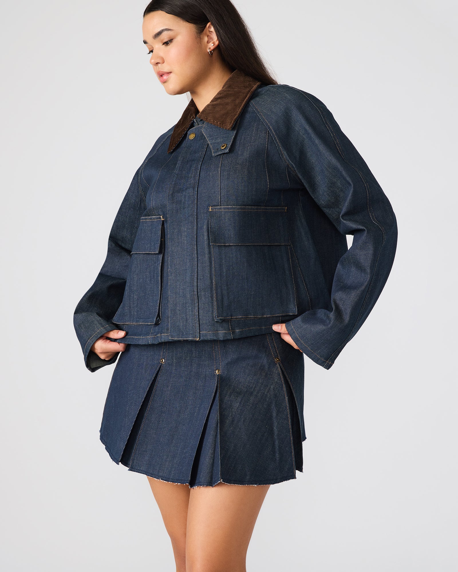 JUSTINA BARN JACKET DEEP INDIGO-Cool A Warm