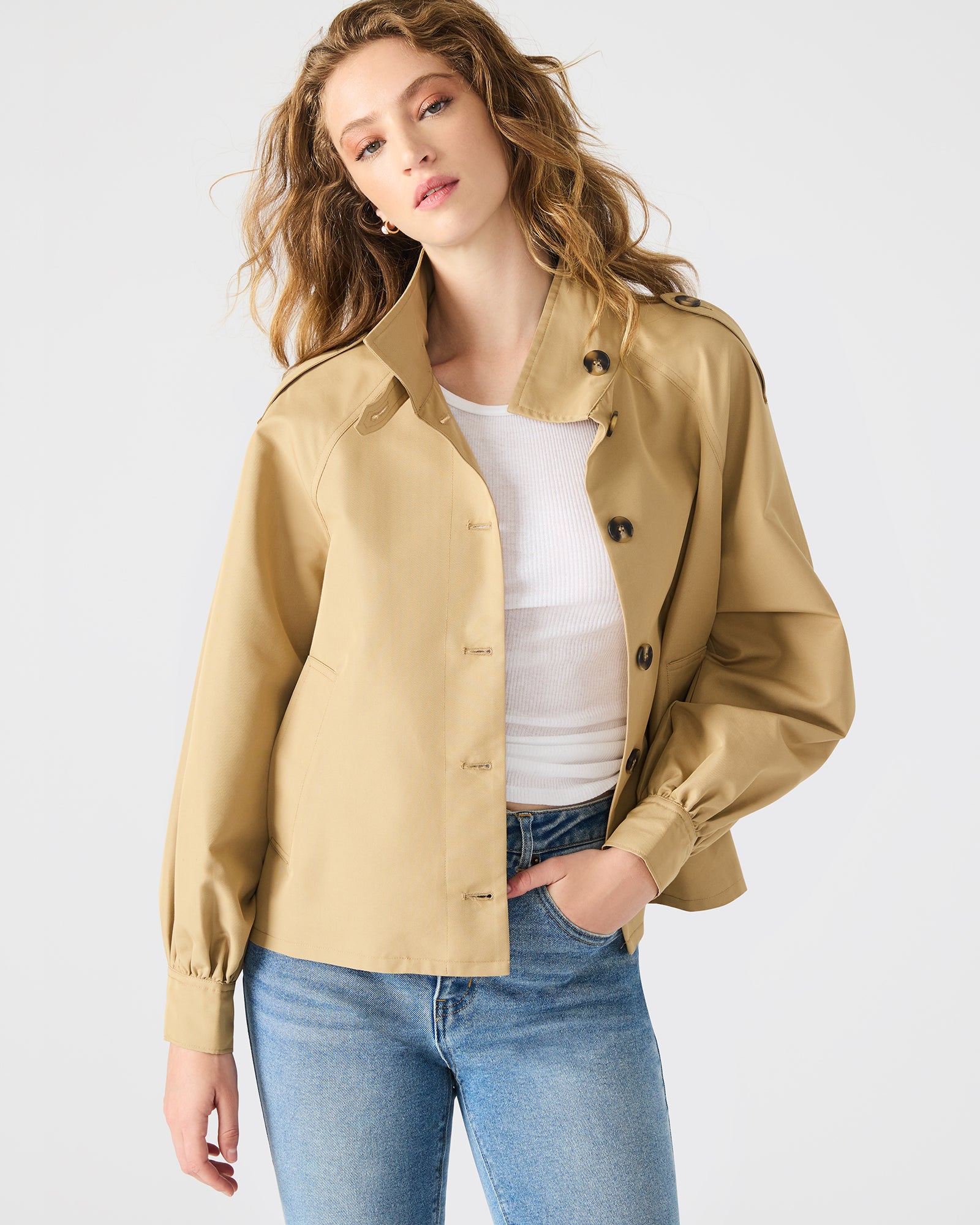 KAYLEE JACKET MEDIUM KHAKI-Cool A Warm