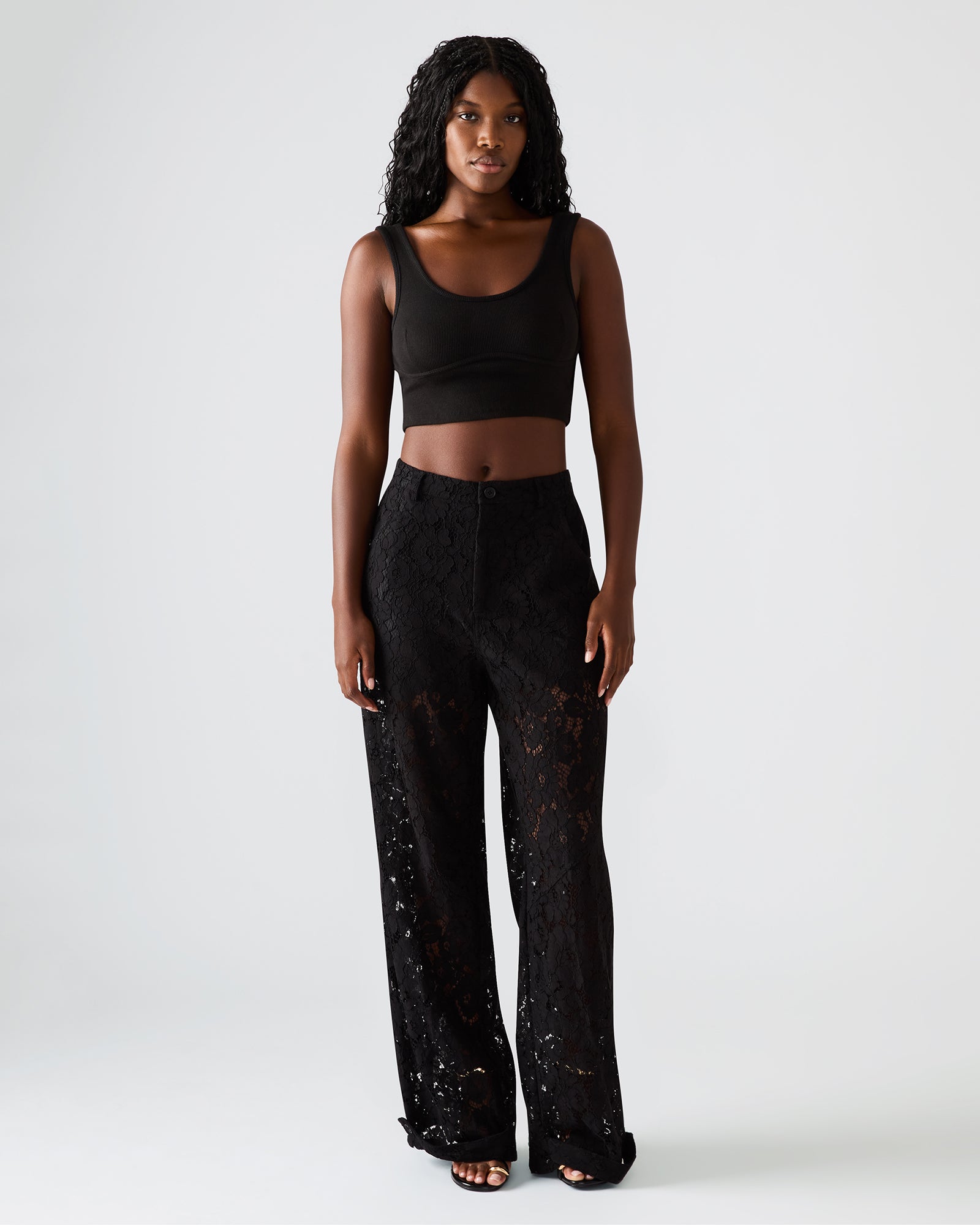 TRE LACE PANT BLACK-Cool A Warm