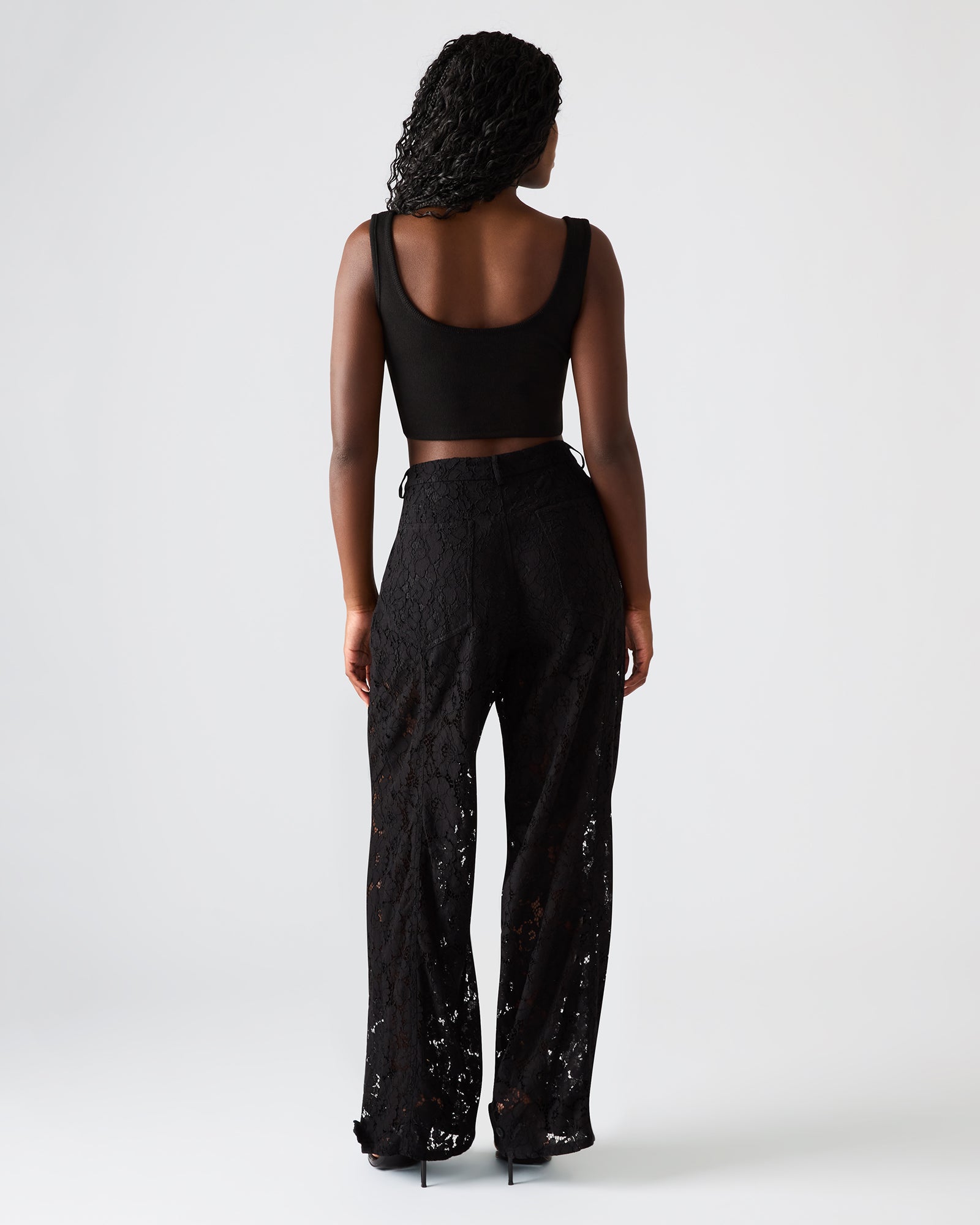 TRE LACE PANT BLACK-Cool A Warm