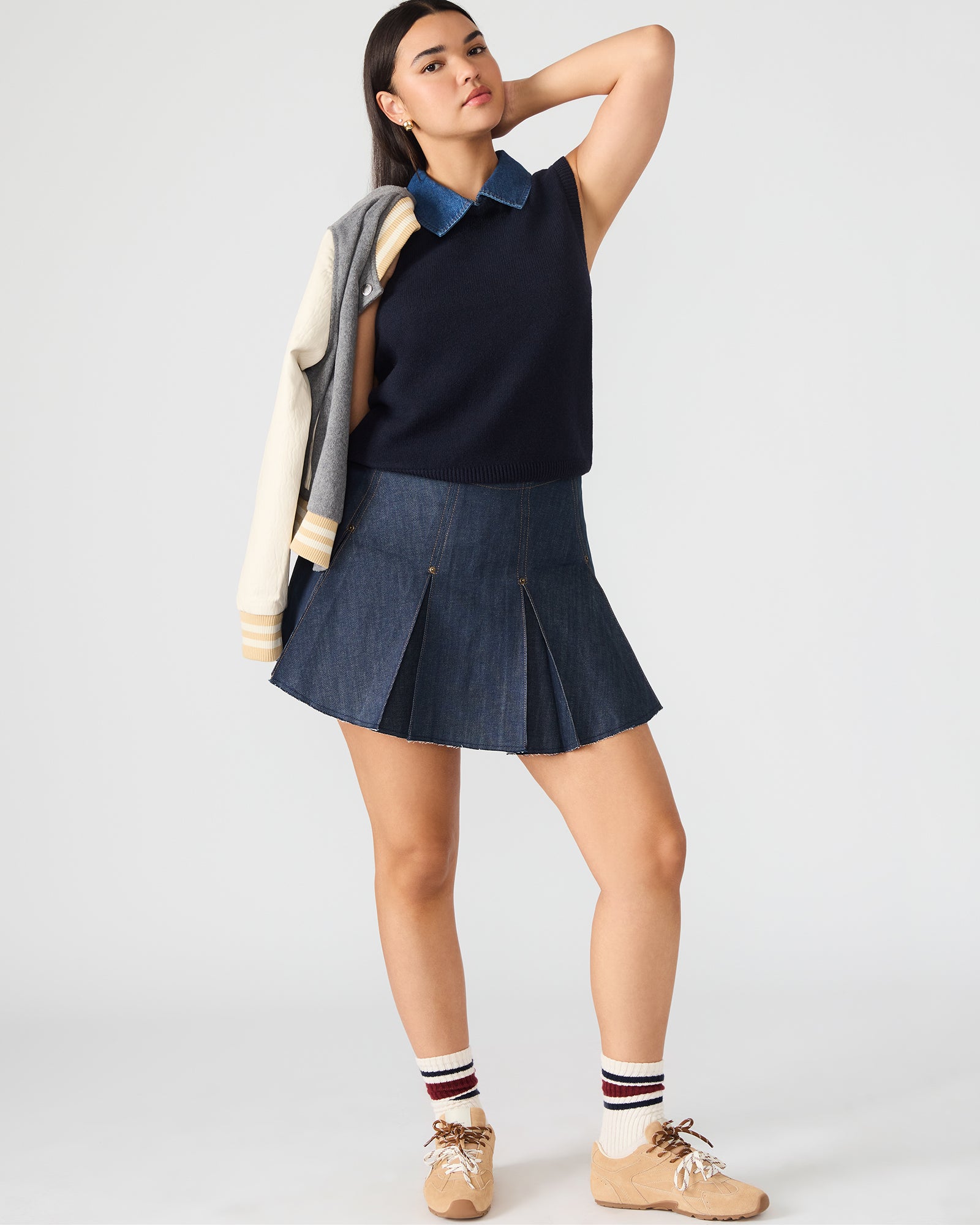 JEANE SWEATER VEST MULTI-Cool A Warm