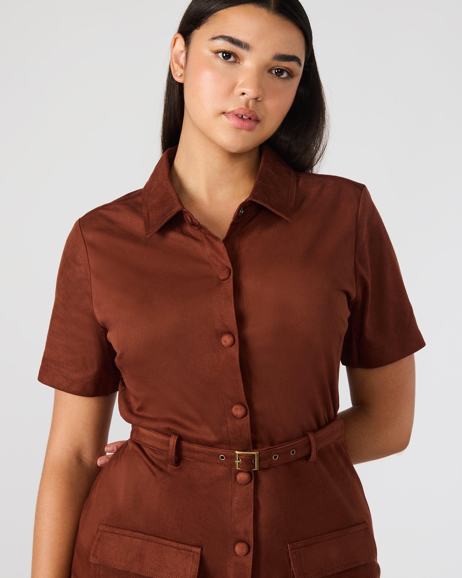 JOLIANA DRESS DARK FIG-Cool A Warm