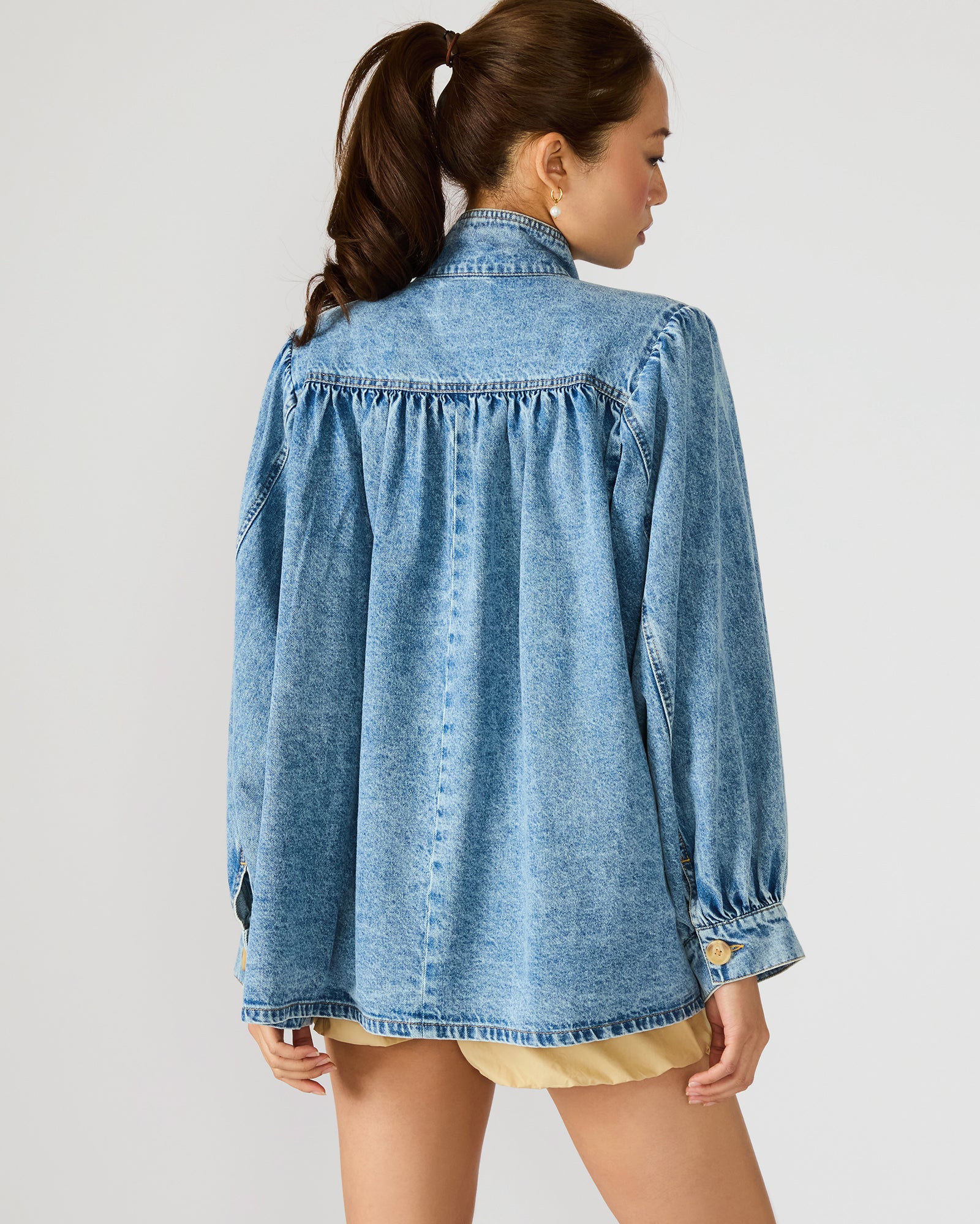 MARCELINE DENIM JACKET FOREVER BLUE-Cool A Warm