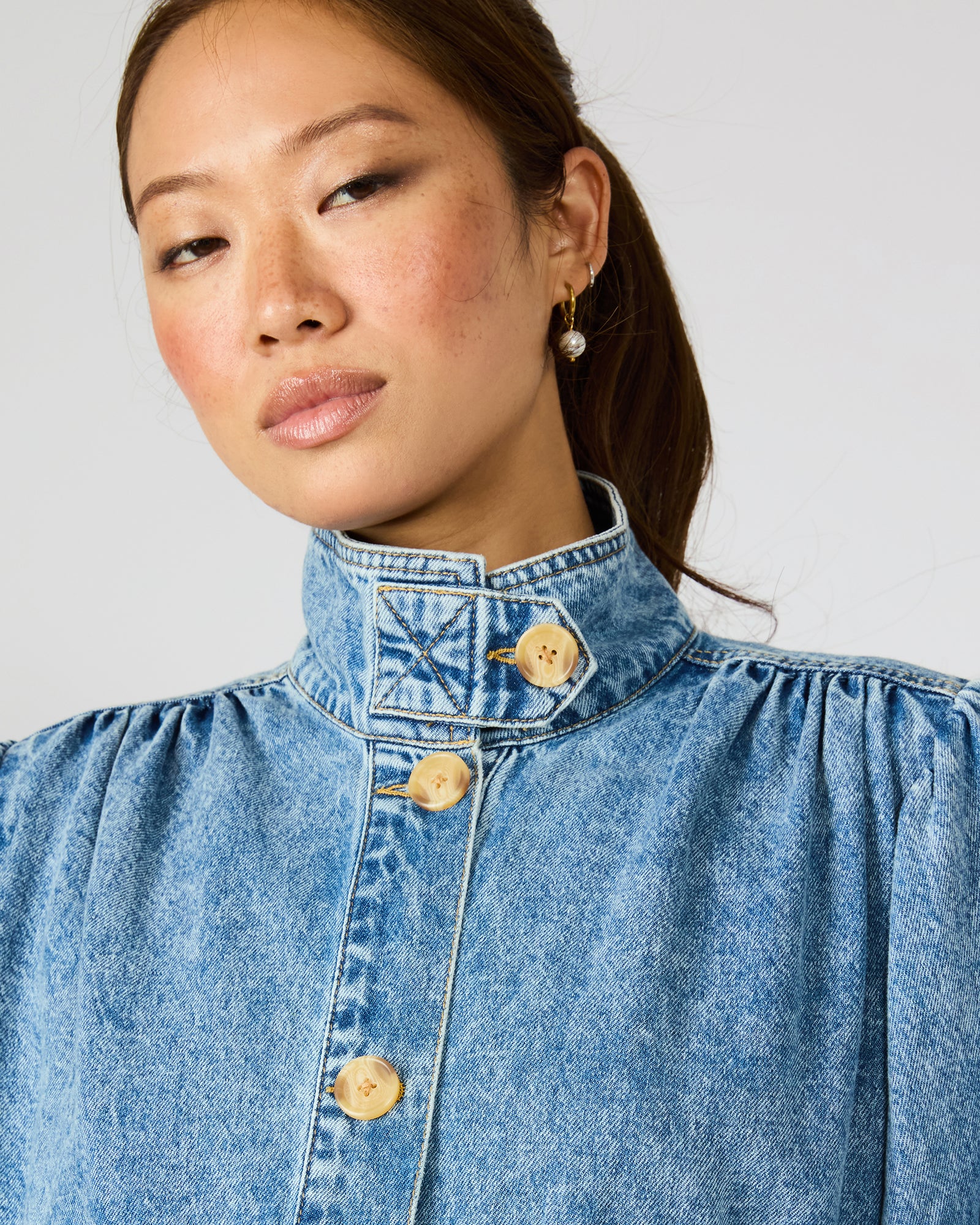 MARCELINE DENIM JACKET FOREVER BLUE-Cool A Warm