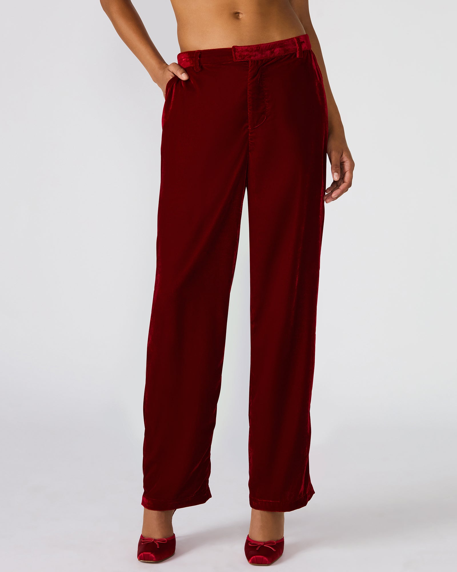 TONIA PANT RED VELVET-Cool A Warm