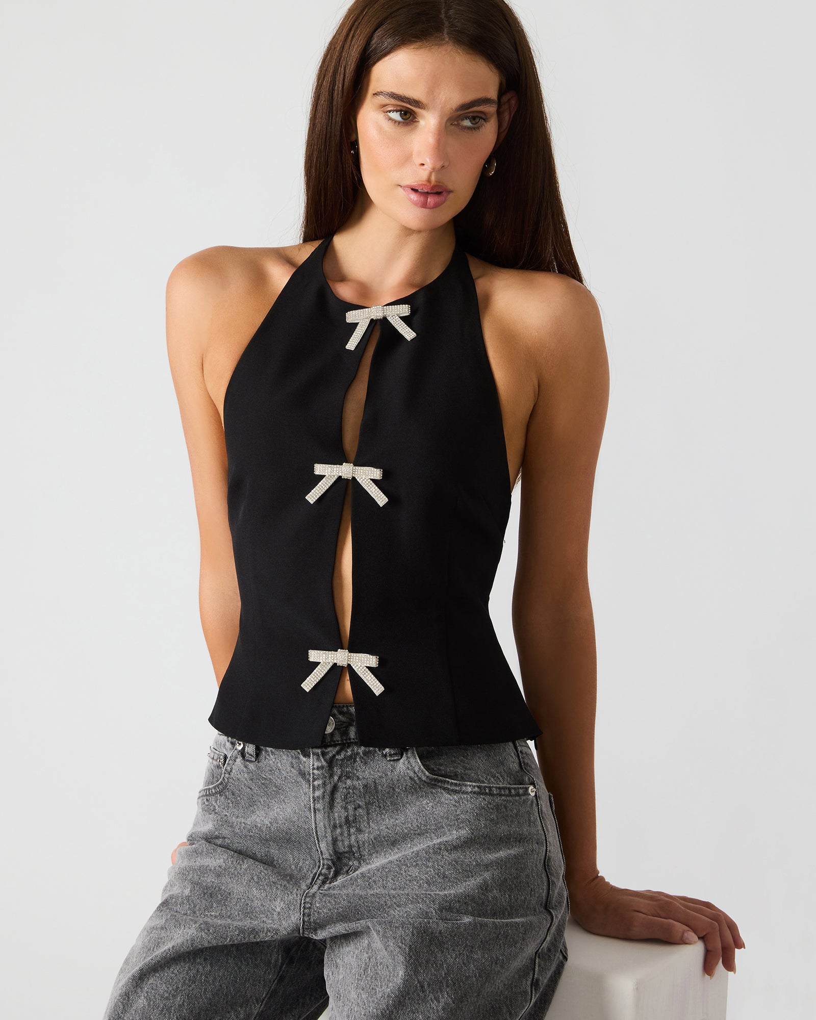 JUVIA TOP BLACK-Cool A Warm